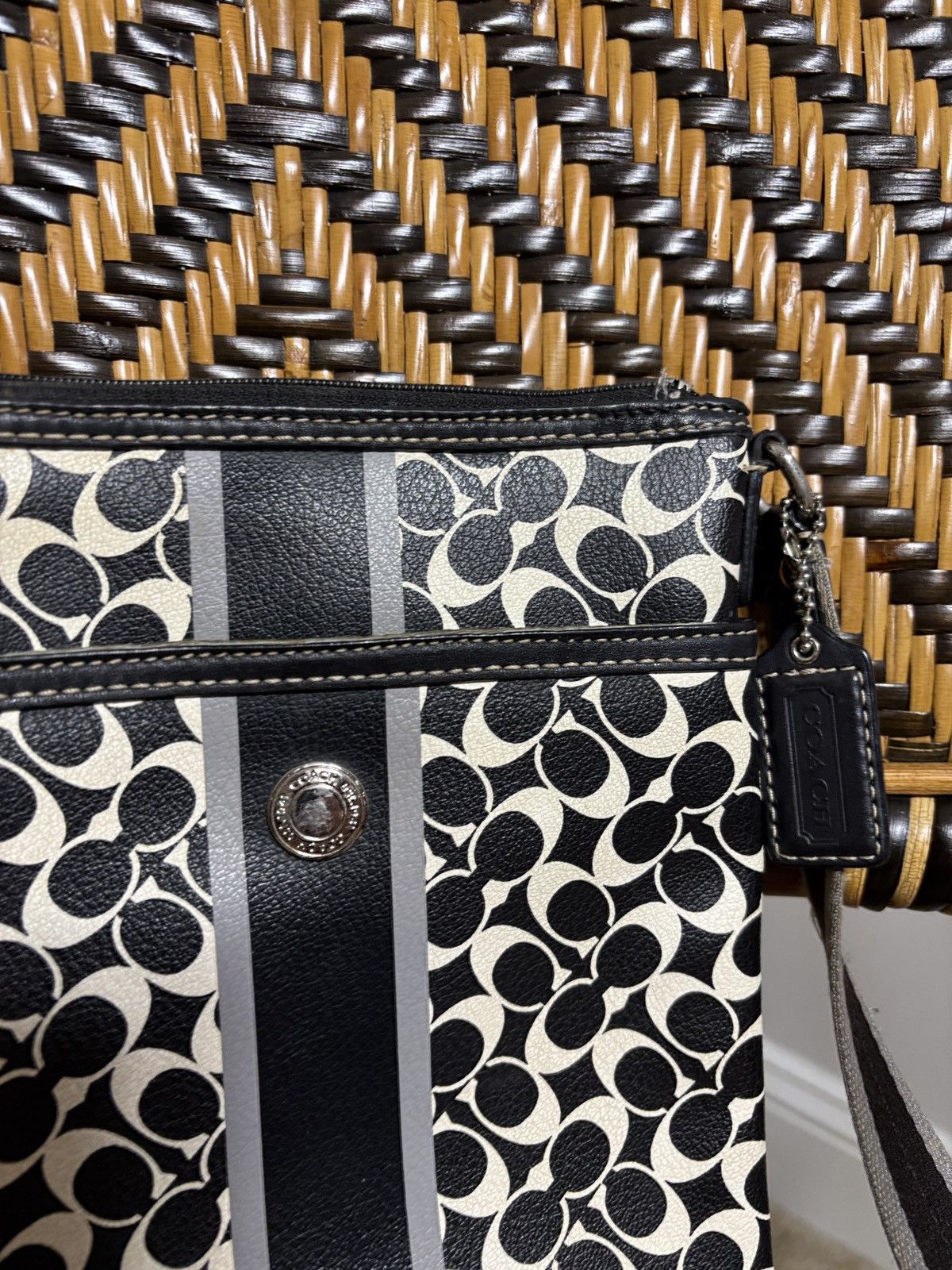 Coach Coach Chelsea Heritage Striped Coated Canvas Crossbody Bag Size ONE SIZE - 2 Thumbnail