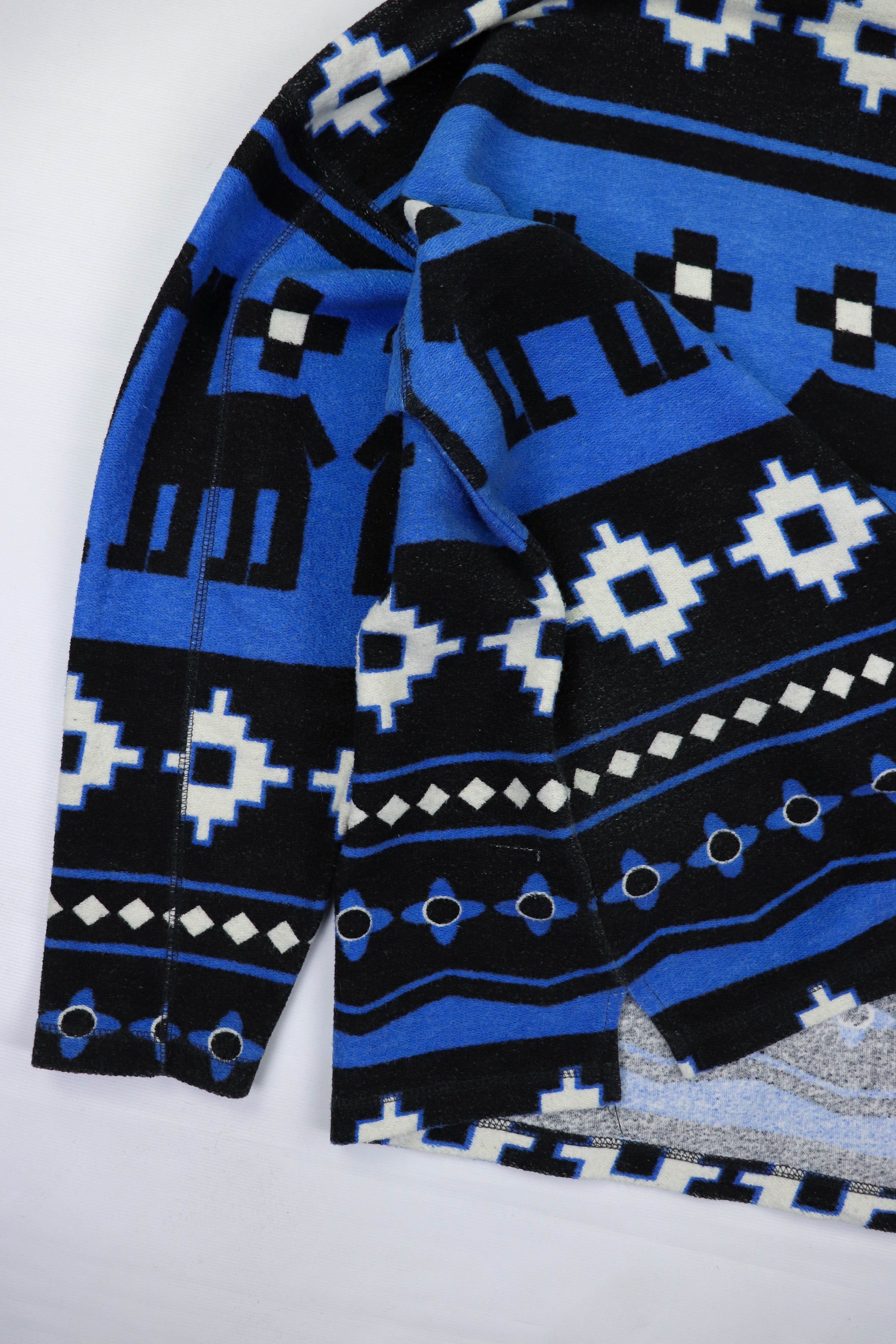 Vintage Vintage Aztec Graphics Mock Neck LS Oversized Baggy Pullover Size US XL / EU 56 / 4 - 7 Thumbnail