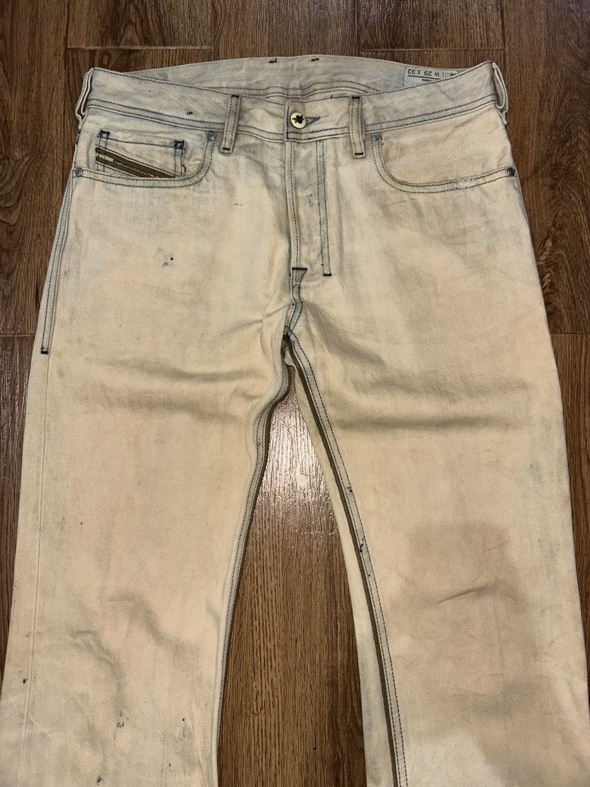 Diesel Diesel Zatiny Bootcut Distressed Mudwash Jeans Size 32" / US 10 / IT 46 - 4 Thumbnail