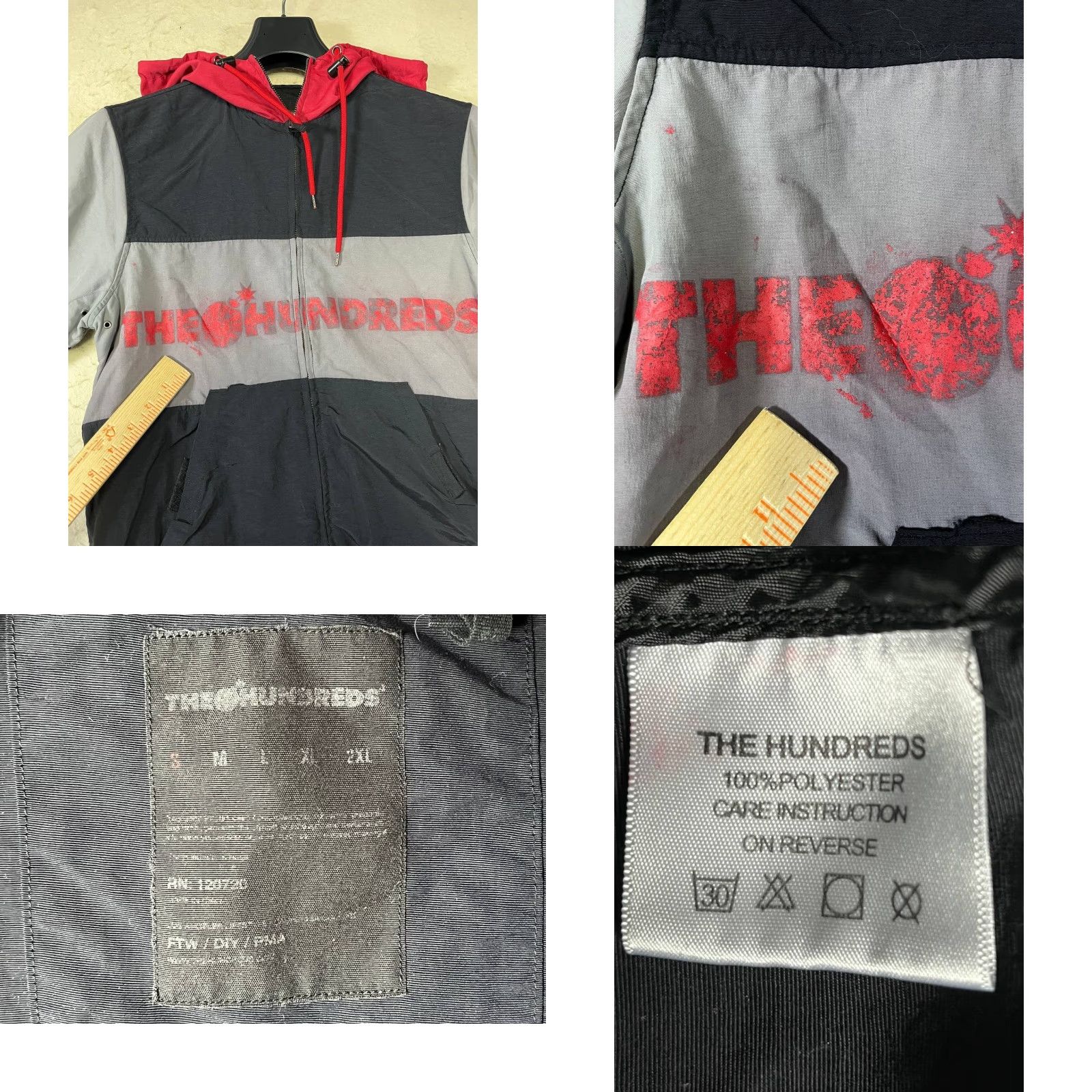 The Hundreds The Hundreds Port Windbreaker Jacket Water Resistant Red S Men Small Size US S / EU 44-46 / 1 - 8 Thumbnail