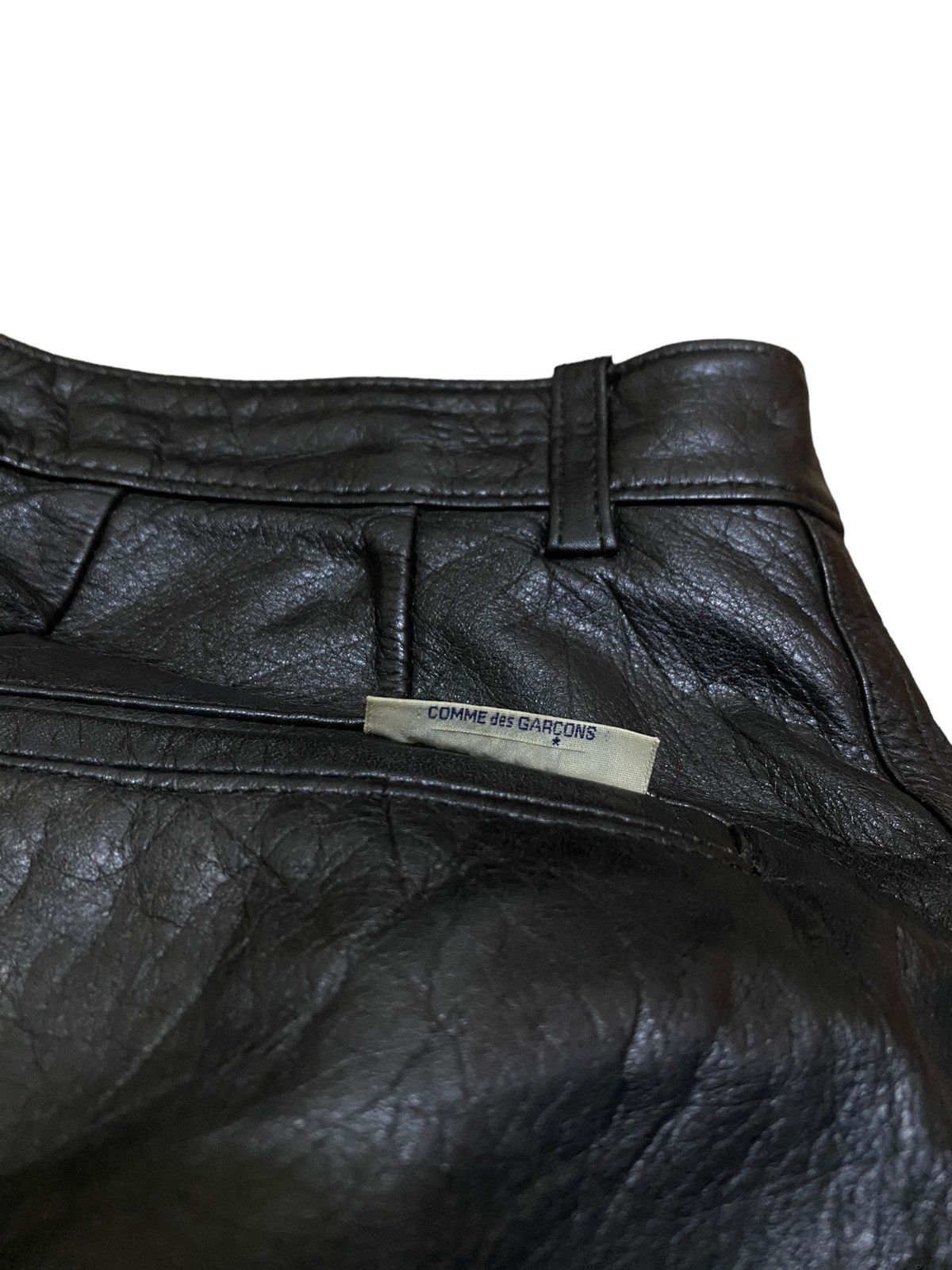 Comme des Garcons Rare Vintage Comme Des Garcons Homme Leather Pants 1990s Size US 28 / EU 44 - 8 Thumbnail