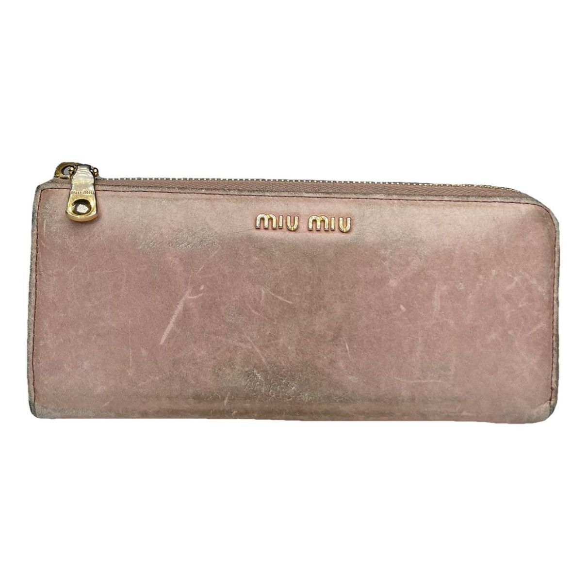 Miu Miu Beige Leather Wallet Size ONE SIZE - 1 Thumbnail