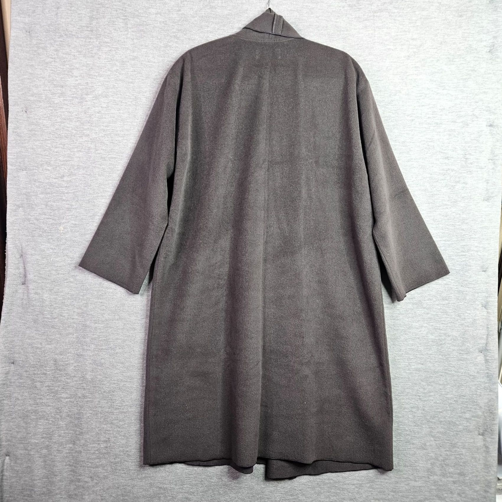 Vintage VINTAGE Evam Eva Jacket Gray Open Front Angora Oversize Coat Women’s Size 2 Regular Long Sleeve Lightweight Solid Zip Thermal Outdoor 90s? Size XS / US 0-2 / IT 36-38 - 7 Thumbnail