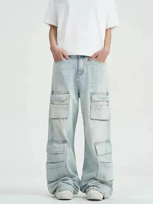 Japanese Brand Cargo Stack Denim Jeans Size US 30 / EU 46 - 4 Thumbnail
