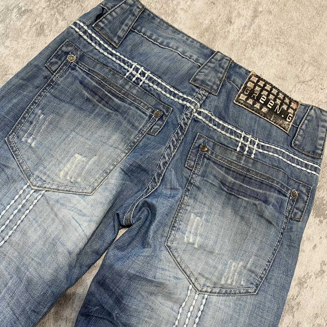Other Blue and white embroidered denim jeans #denim Rap Size US S / EU 44-46 / 1 - 4 Thumbnail