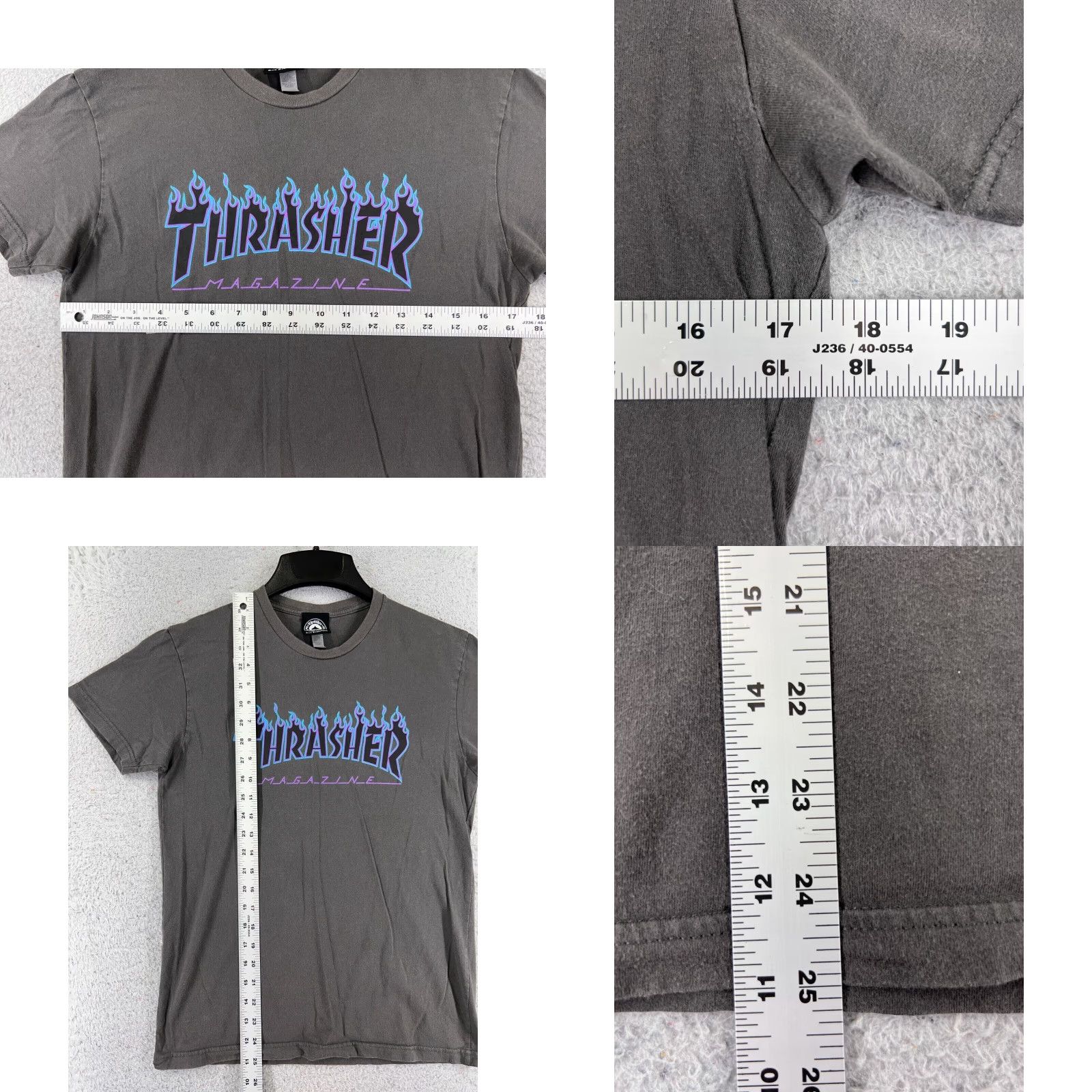 Thrasher VINTAGE Thrasher Shirt Men S Gray Short Sleeve Crew Neck Logo Streetwear 90s Concert Tee Size US S / EU 44-46 / 1 - 8 Thumbnail