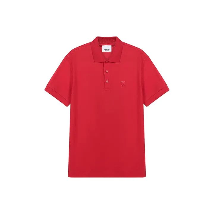 Burberry Burberry Red Cotton Short Sleeve Polo Size US S / EU 44-46 / 1 - 1 Thumbnail