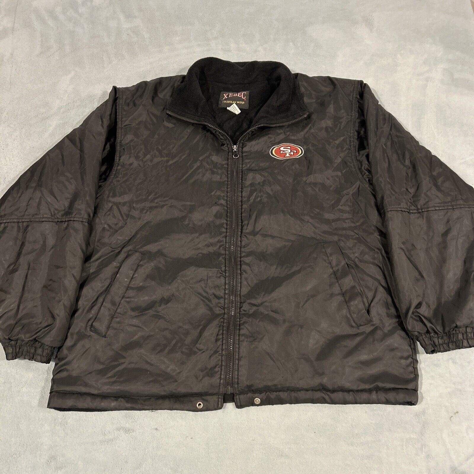 Y2k NFL 49ers Jacket Mens Medium San Francisco Windbreaker