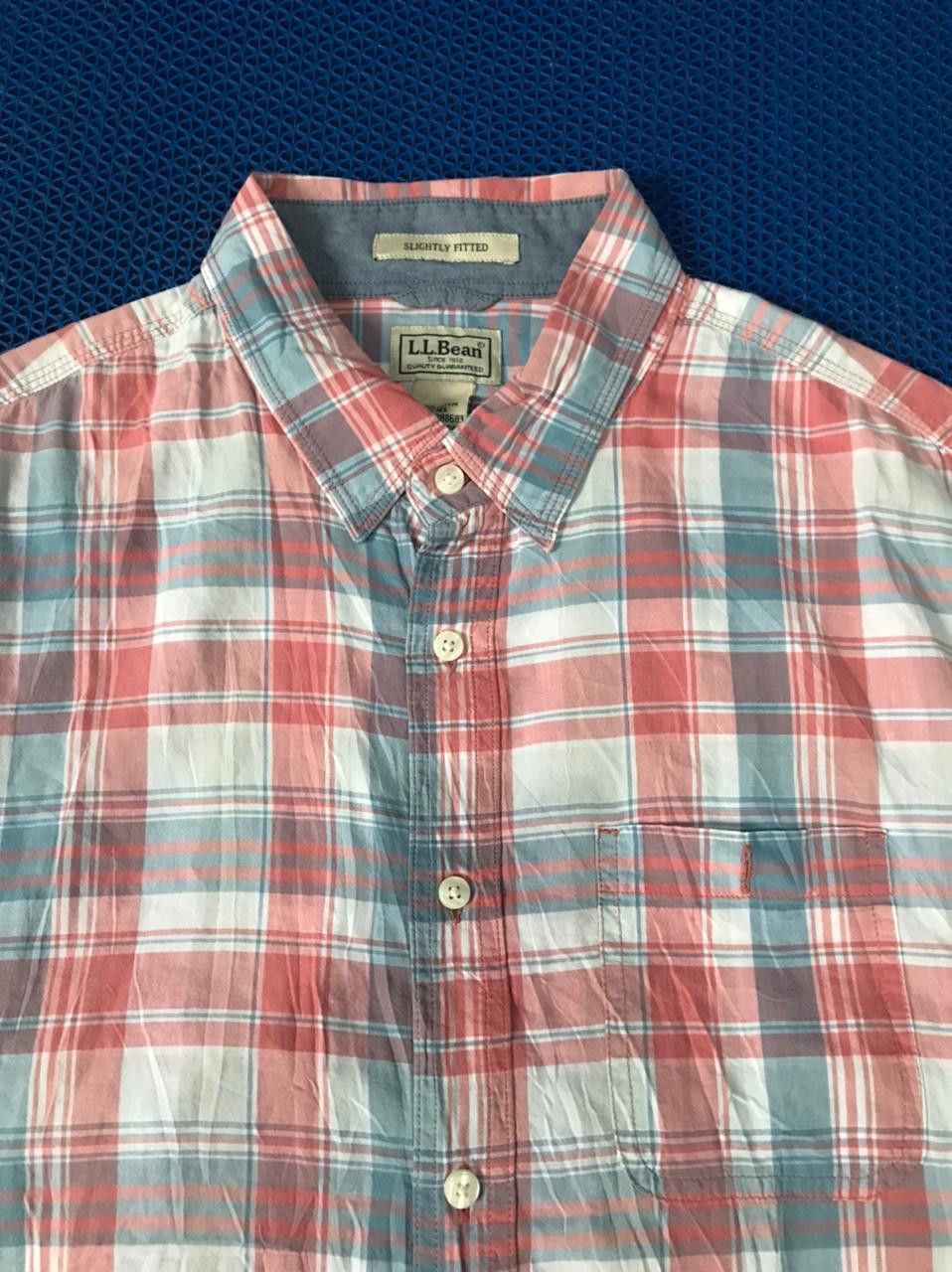L.L. Bean LL Bean Plaid Tartan Madrass shirt Short Sleeves red Size US L / EU 52-54 / 3 - 2 Thumbnail