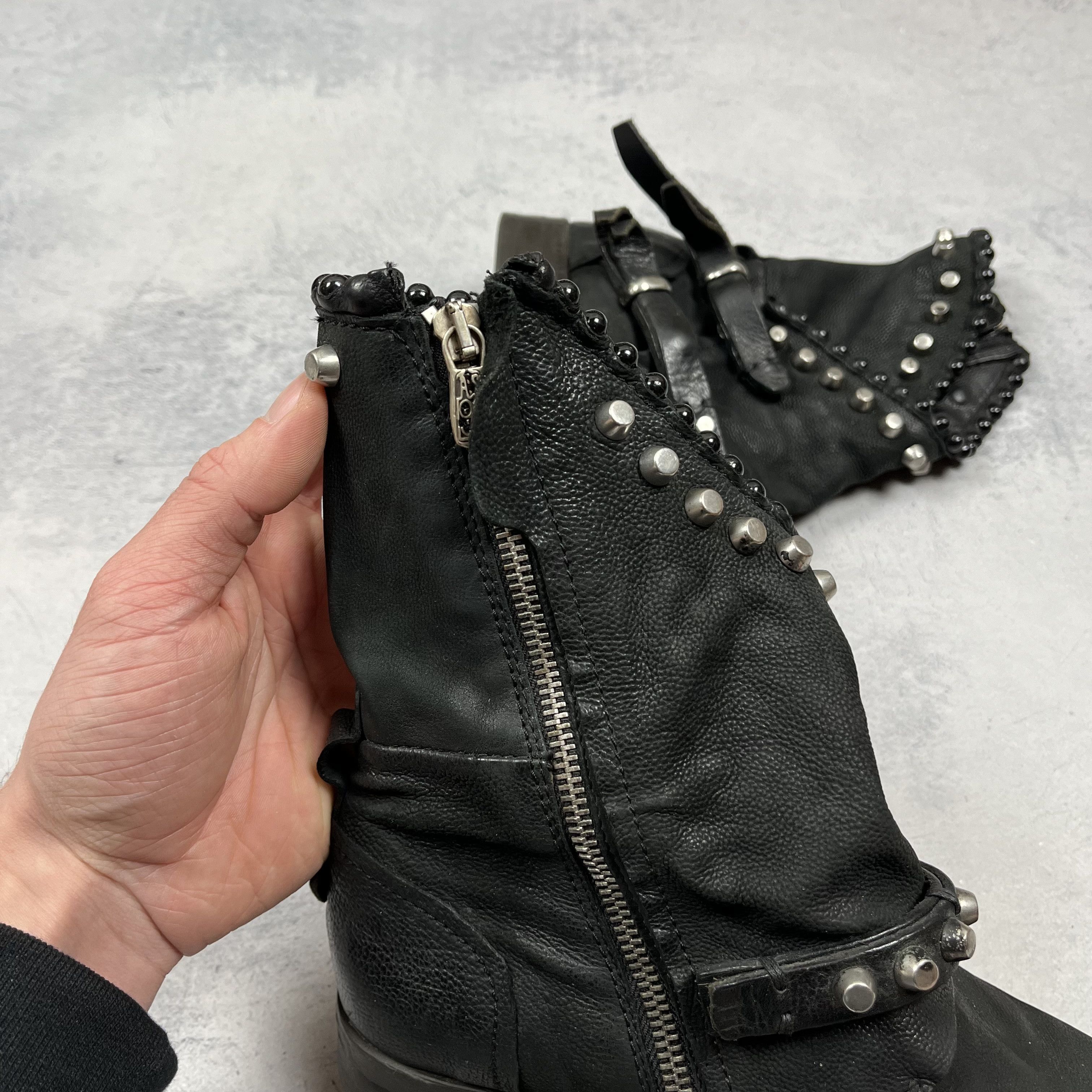 A.S.98 A.S. 98 Verti Leather Avant-Garde Ankle Boots Size 38 Size US 7.5 / IT 37.5 - 6 Thumbnail