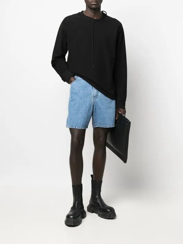Balmain o1y0426 Denim Short in Blue Size US 31 - 5 Thumbnail