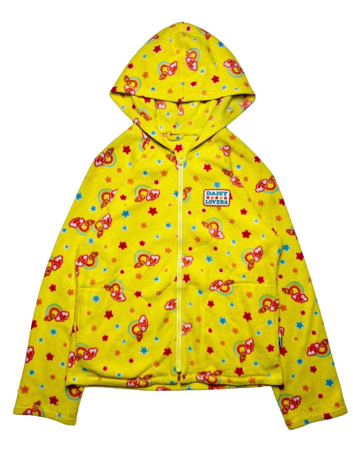 2000s Daisy Lovers - Star & Rainbow Fleece Zip Hoodie