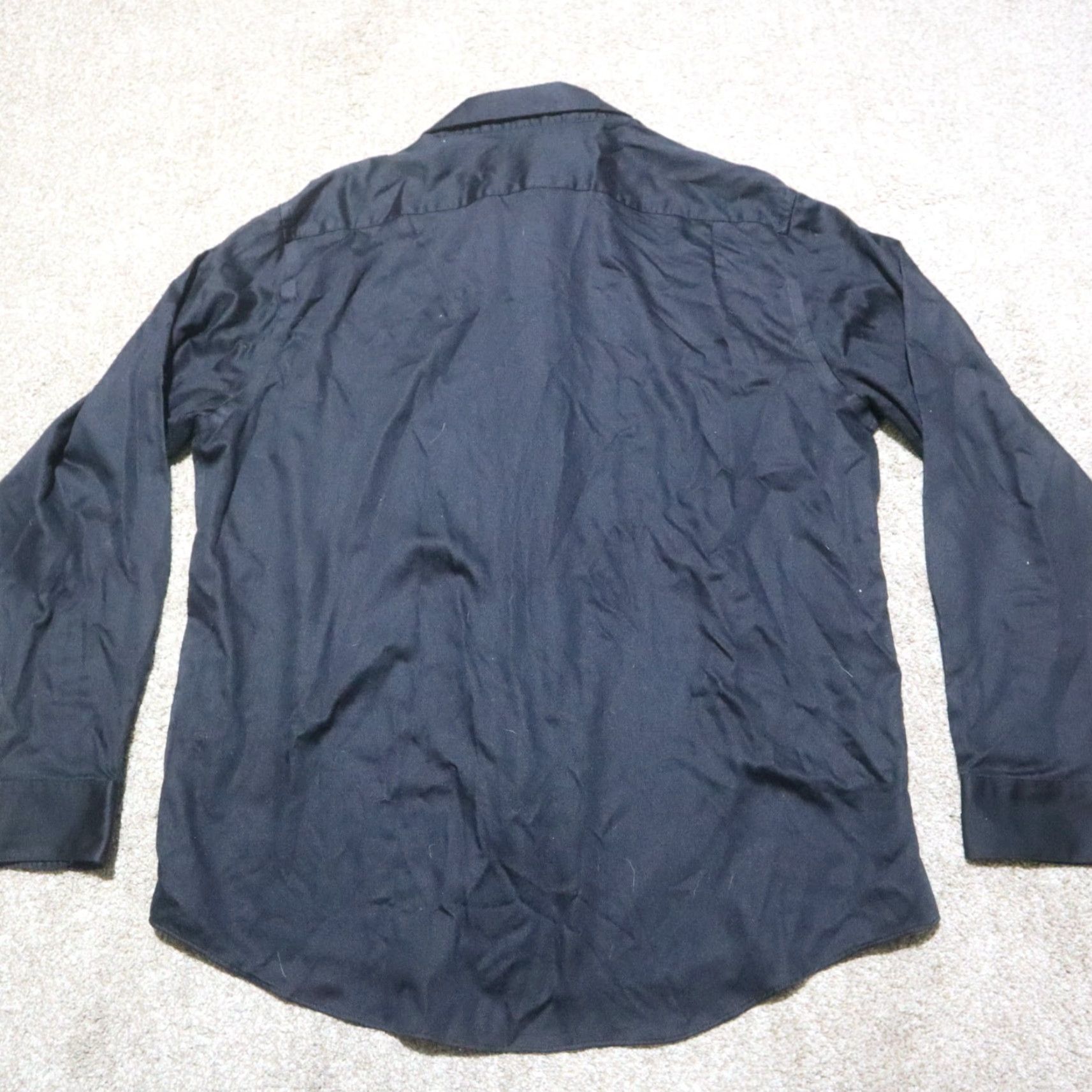 George George Shirt Adult XL Black Button-Up Long Sleeve 90s Classic Modern Men’s Clothing Size US XL / EU 56 / 4 - 8 Thumbnail