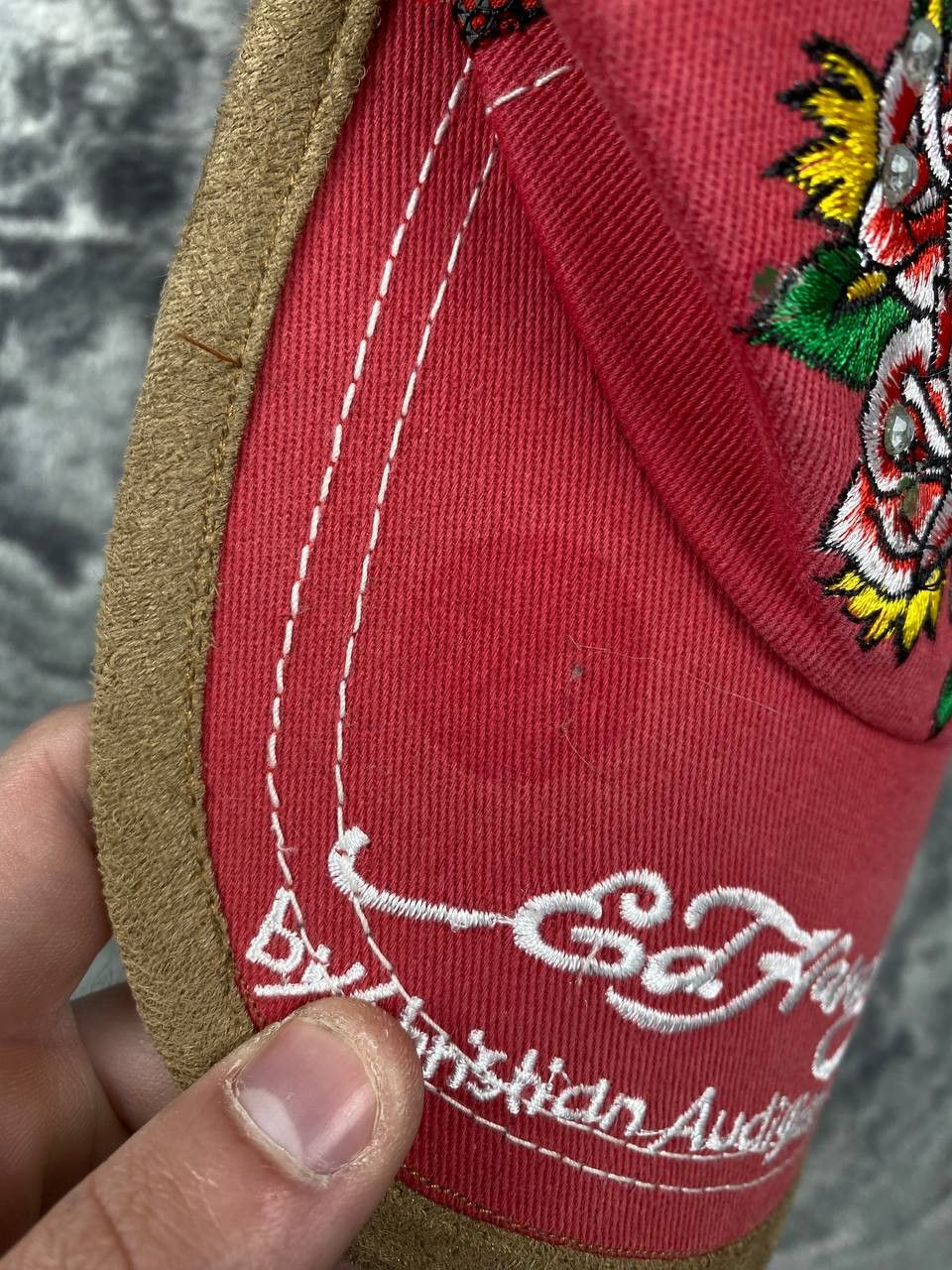 Ed Hardy Ed Hardy by Christian Audigier Eternal Love Cap Hat Y2K Red Size ONE SIZE - 8 Thumbnail