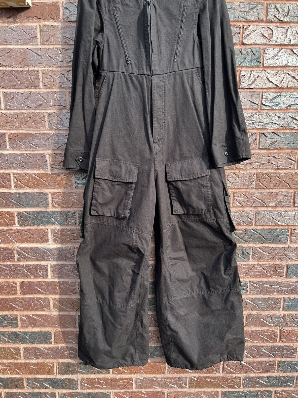 Balenciaga Balenciaga Ripstop Swing Military Cargo Pocket Jumpsuit Size US 36 / EU 52 - 4 Thumbnail