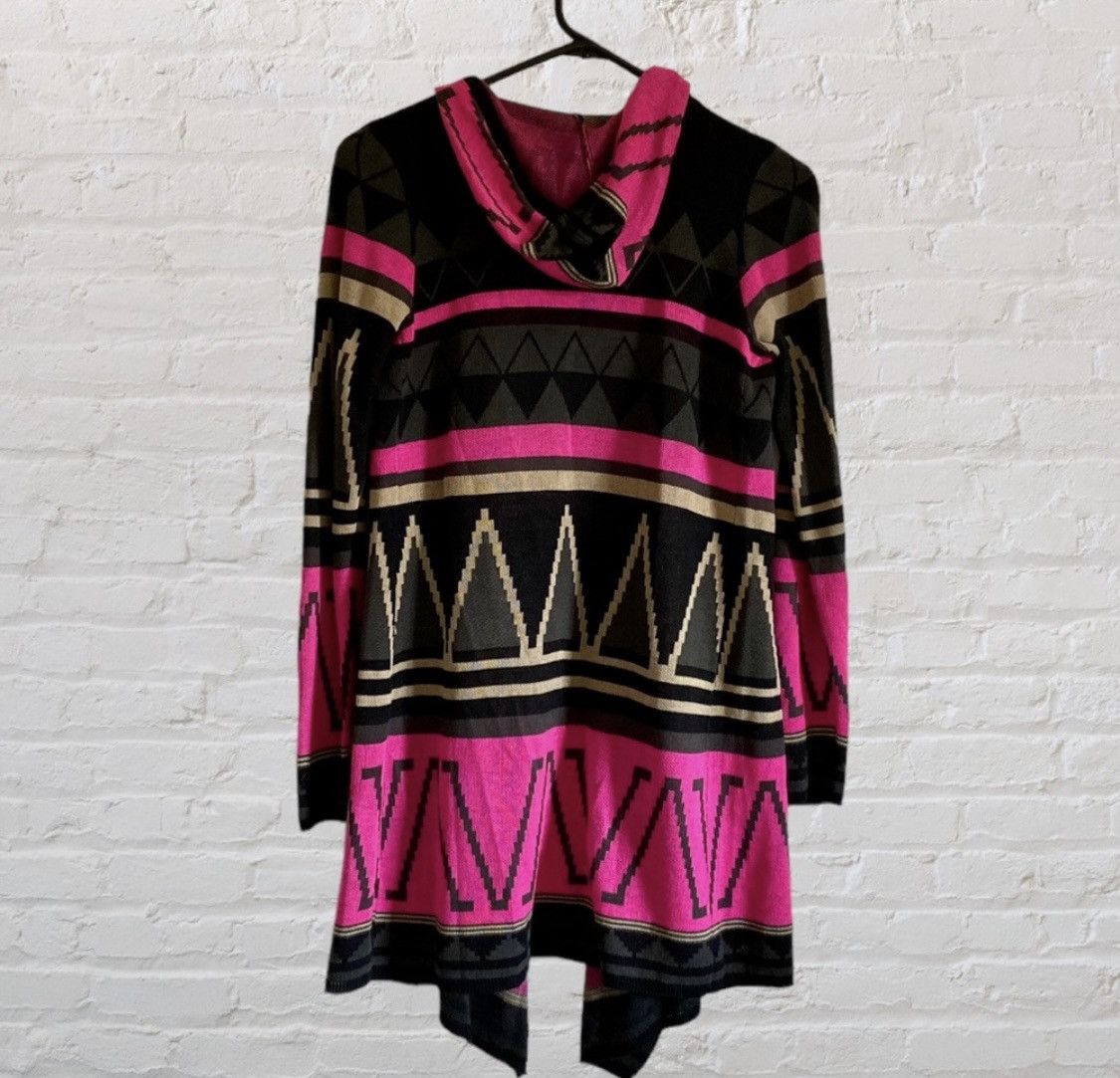 Other HOODED OPEN FRONT DRAPED SWEATER CARDIGAN Size M / US 6-8 / IT 42-44 - 2 Thumbnail