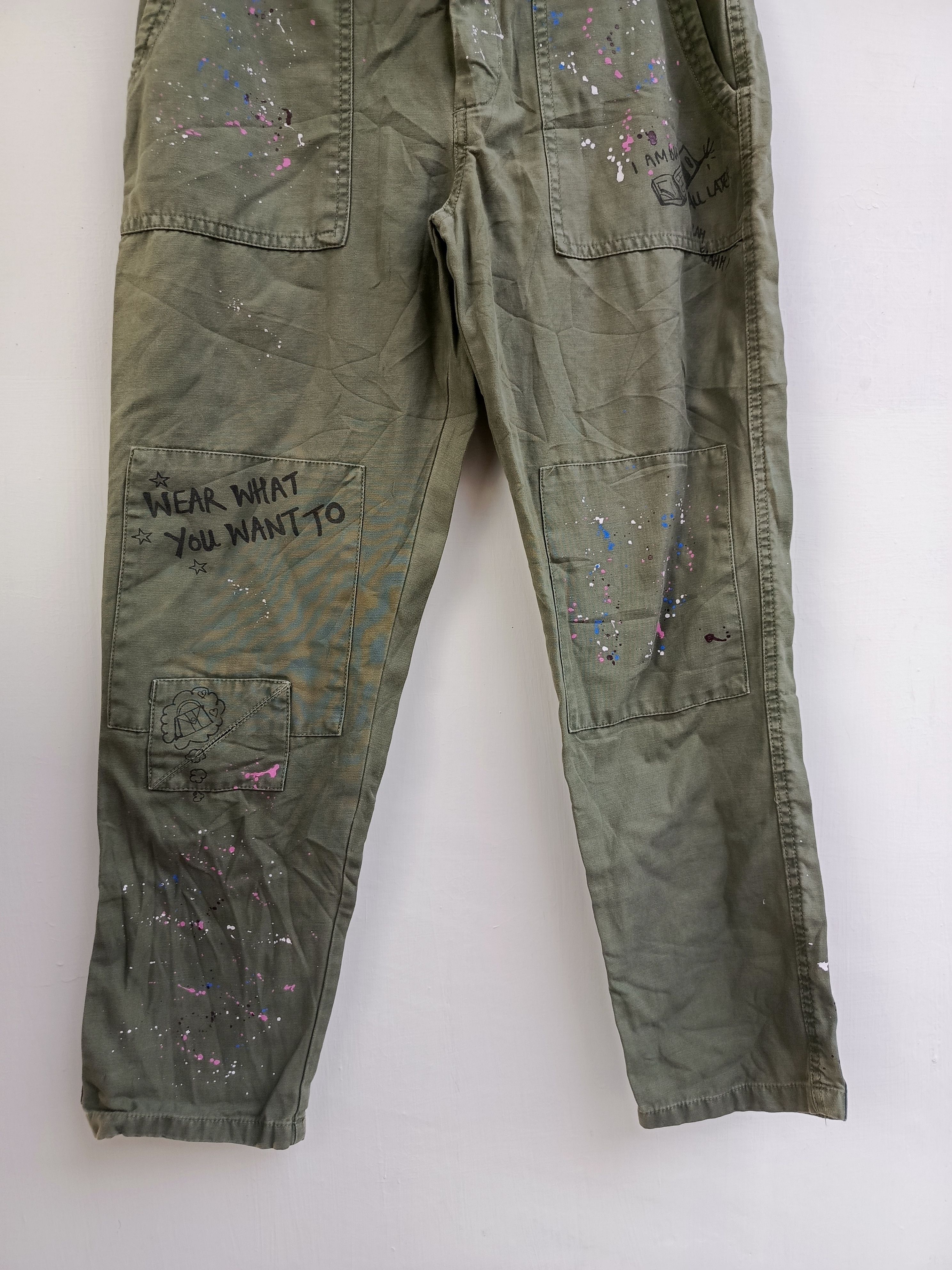 Zara Zara basic paint splatter pants Size 24" / US 00 / IT 34 - 3 Thumbnail
