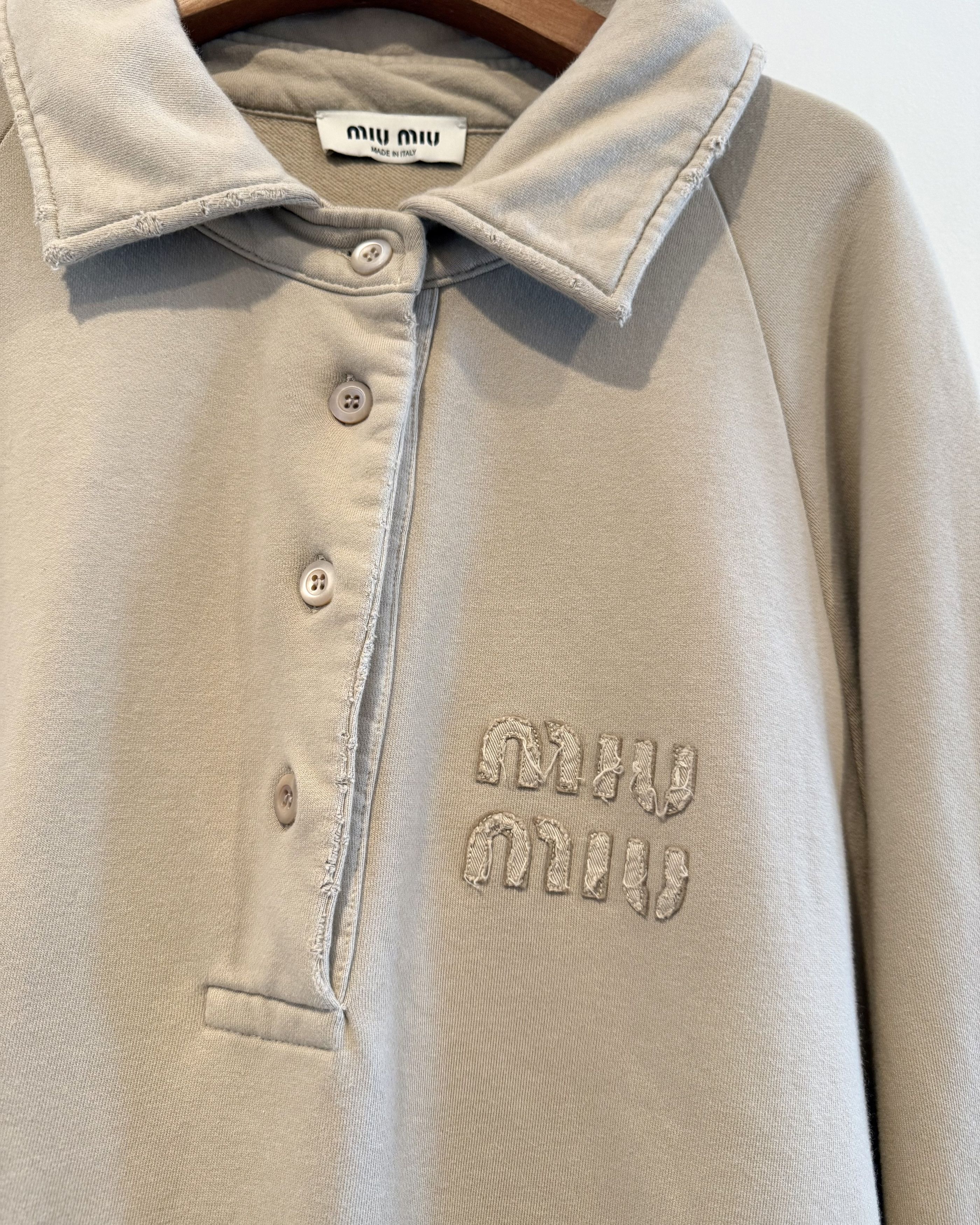 Miu Miu MiuMIu Logo Applique Embroidered Polo Shirt Size US XS / EU 42 / 0 - 3 Thumbnail