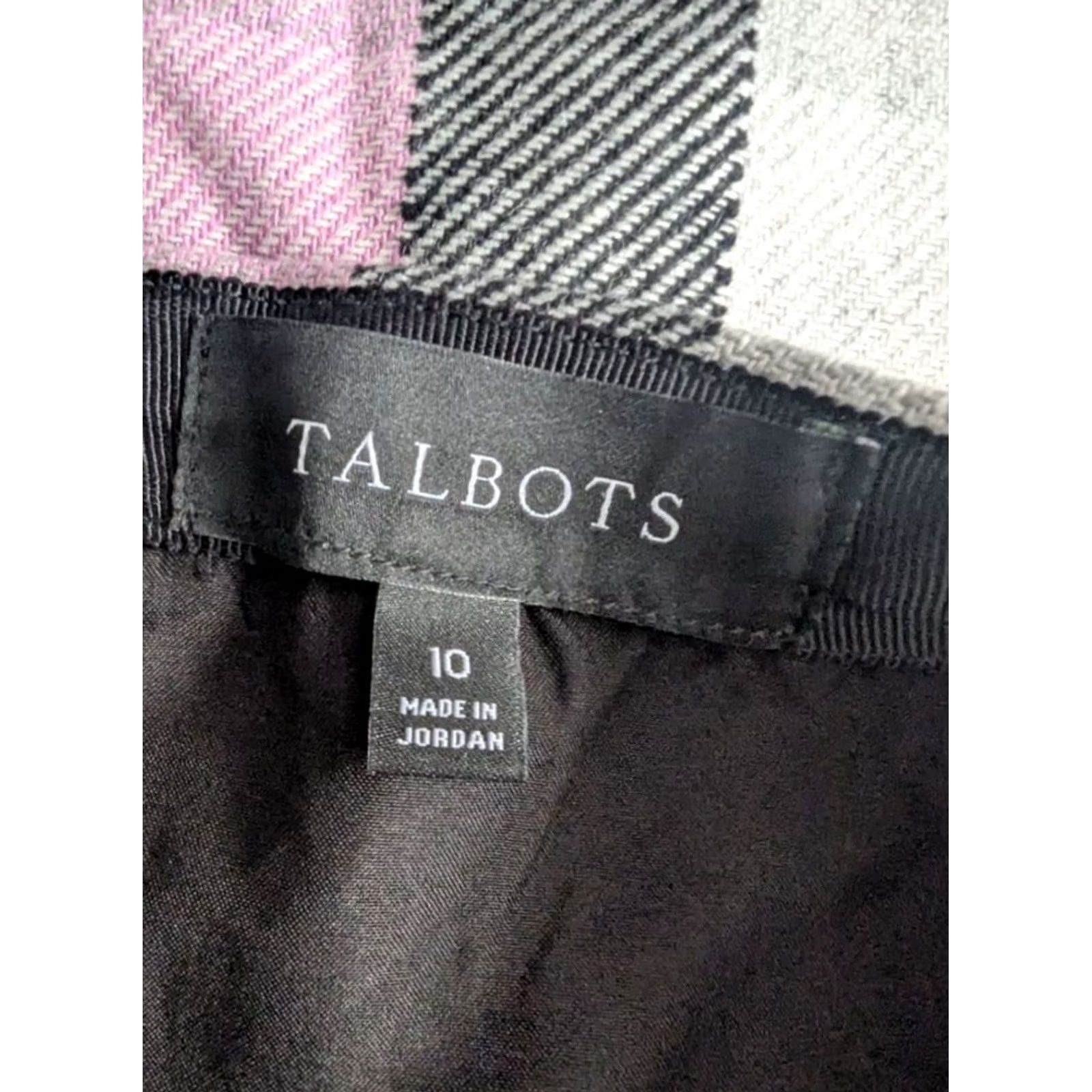 Talbots Talbots Skirt Pencil Wool Blend Pink Grey Plaid Sz 10 Zipper Lined Knee Length Womens Career Workwear Autumn Winter Spring Vintage No Size 32" / US 10 / IT 46 - 4 Thumbnail