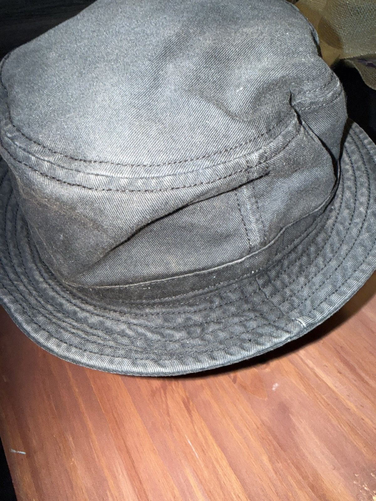 Adidas Adidas Trefoil Bucket Hat in Washed Black with White Logo OS Size ONE SIZE - 4 Thumbnail
