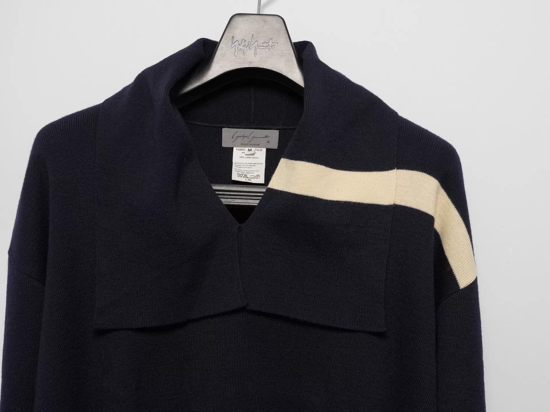 Yohji Yamamoto YohjiYamamoto1980ssNavalCollarWoolKnitSweaterM Size US M / EU 48-50 / 2 - 2 Thumbnail