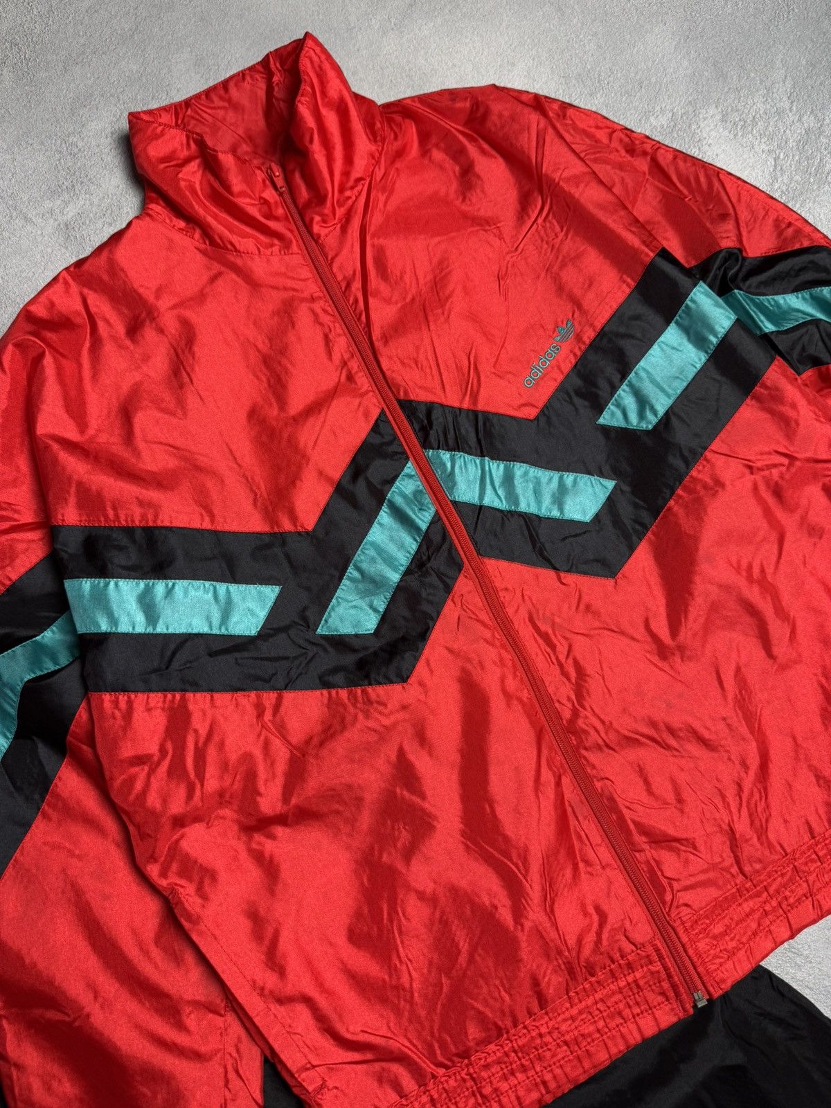 Adidas 1990s Adidas Vintage Nylon Tracksuit Set size XS Size US XS / EU 42 / 0 - 3 Thumbnail
