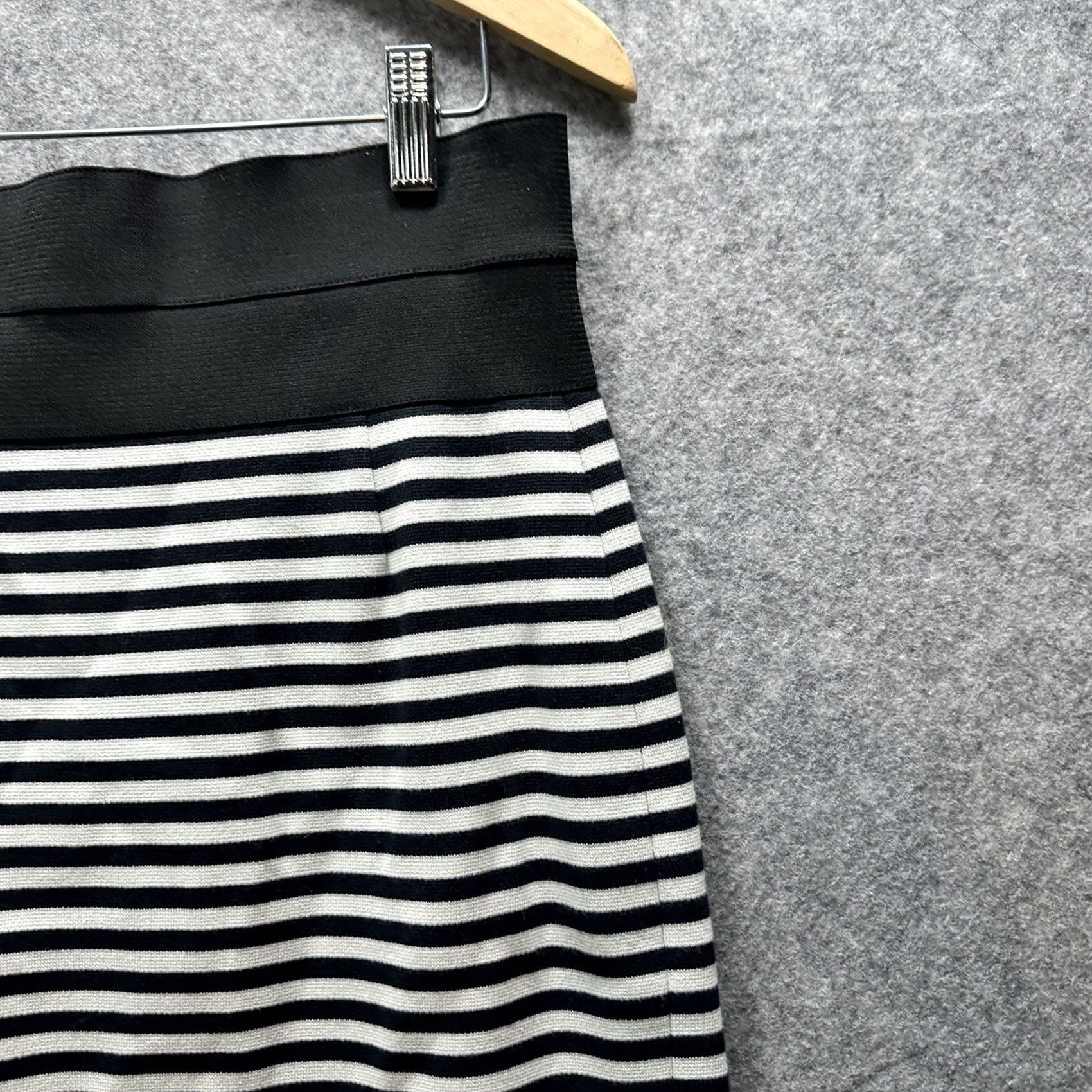 Akris Akris Skirt Women's 8 Black White Stripe Pencil High Waist Knee Length Vintage No Size 30" / US 8 / IT 44 - 5 Thumbnail