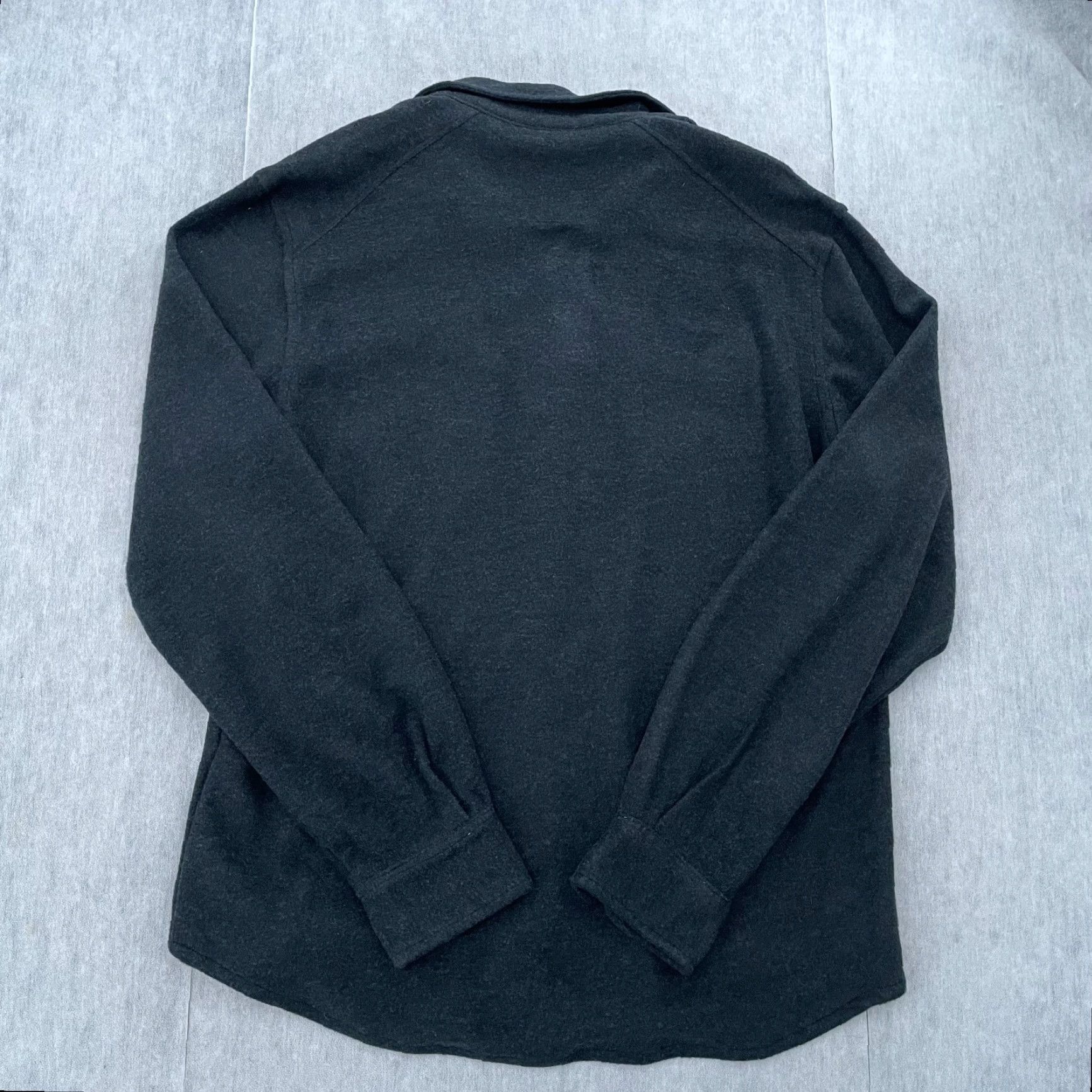Vintage Teton Gravity Research Flannel Mens Large Black Gray Overshirt Jacket Wool Blend Size US L / EU 52-54 / 3 - 2 Thumbnail