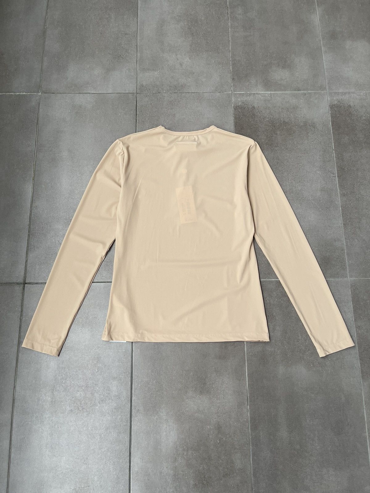 Maison Margiela !DS! SS23 Maison Margiela Printed Logo Beige Long Sleeve Size L / US 10 / IT 46 - 13 Thumbnail