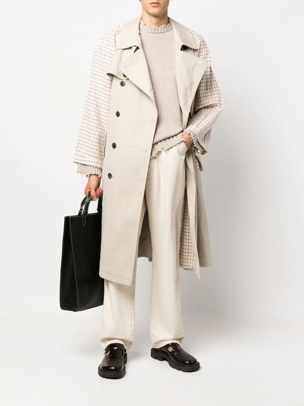 Maison Margiela o1mris0824 Trench Coat in Sand Size US L / EU 52-54 / 3 - 5 Thumbnail