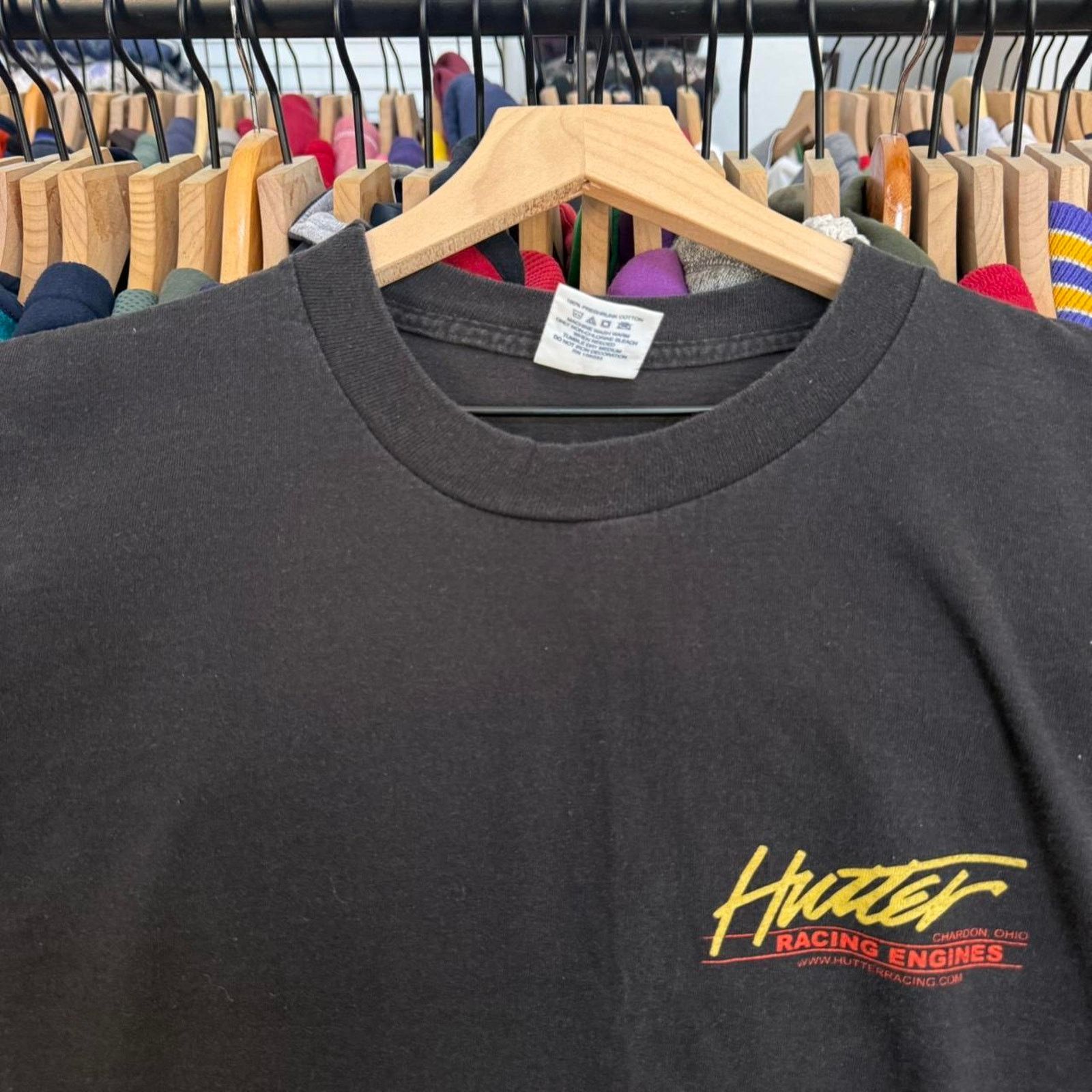 Other Vintage 90s Hutler Racing Engines Tee Black Single Stitch Size US XXL / EU 58 / 5 - 4 Thumbnail