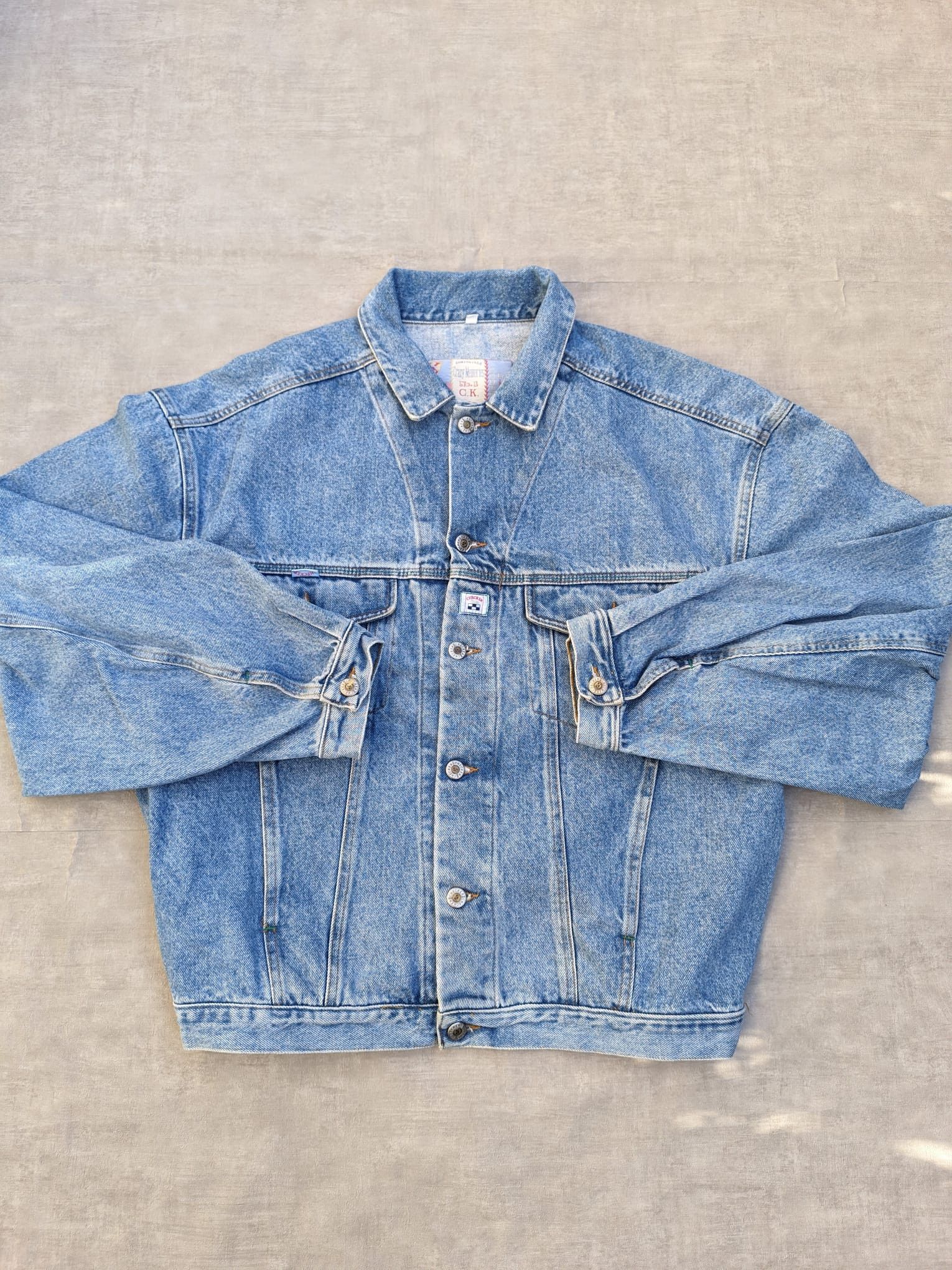 Vintage boxyfit vintage denim jean trucker jacket oversize Size US XL / EU 56 / 4 - 5 Thumbnail