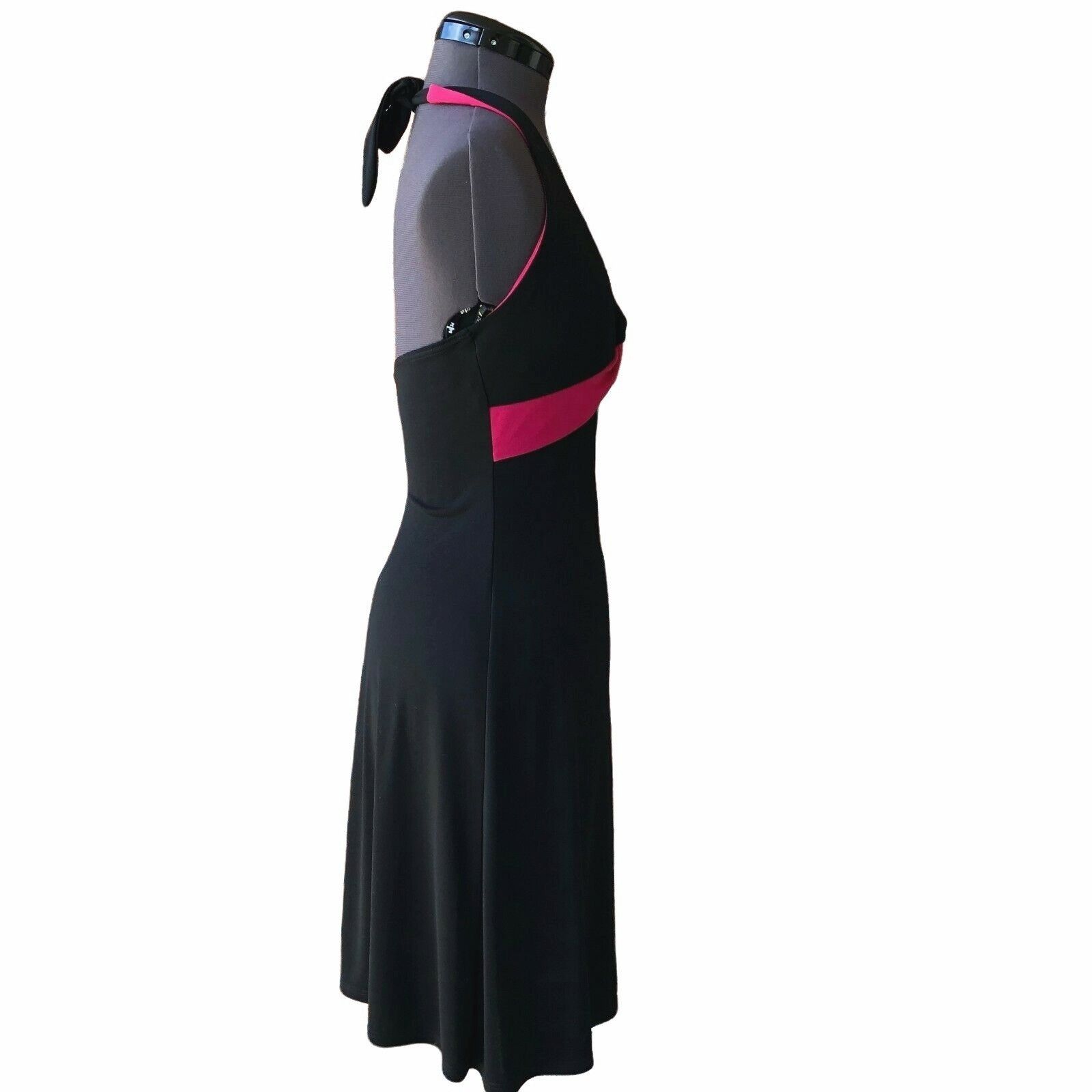 Other B. Darlin Women's Halter Dress Black/Pink Size 5/6 V-Neck Kn Size S / US 4 / IT 40 - 4 Thumbnail