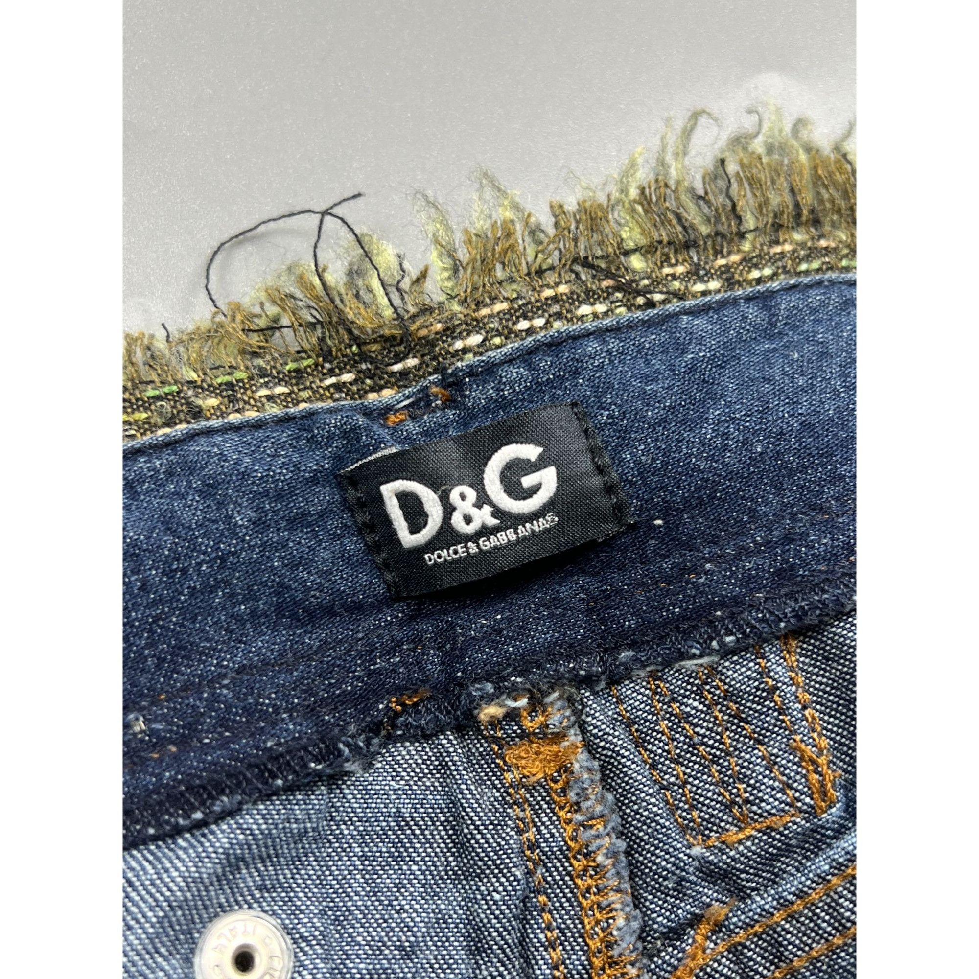 Dolce & Gabbana Dolce & Gabbana Tweed Waist Denim Jeans Pants (Y0842) Size 28" / US 6 / IT 42 - 7 Thumbnail