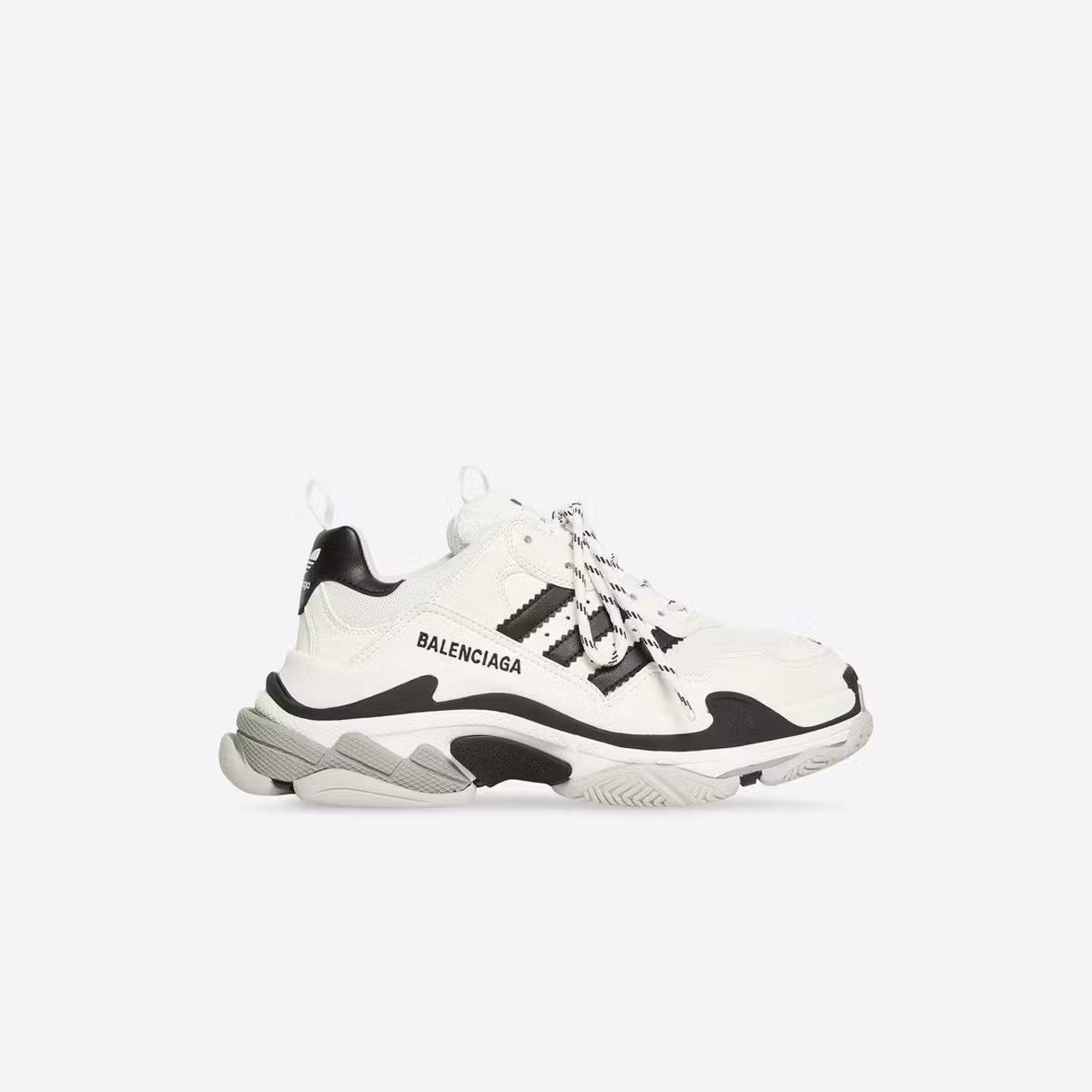 image of Balenciaga O1S1Rm0424 Triple S Sneaker In Black/white, Men's (Size 10)