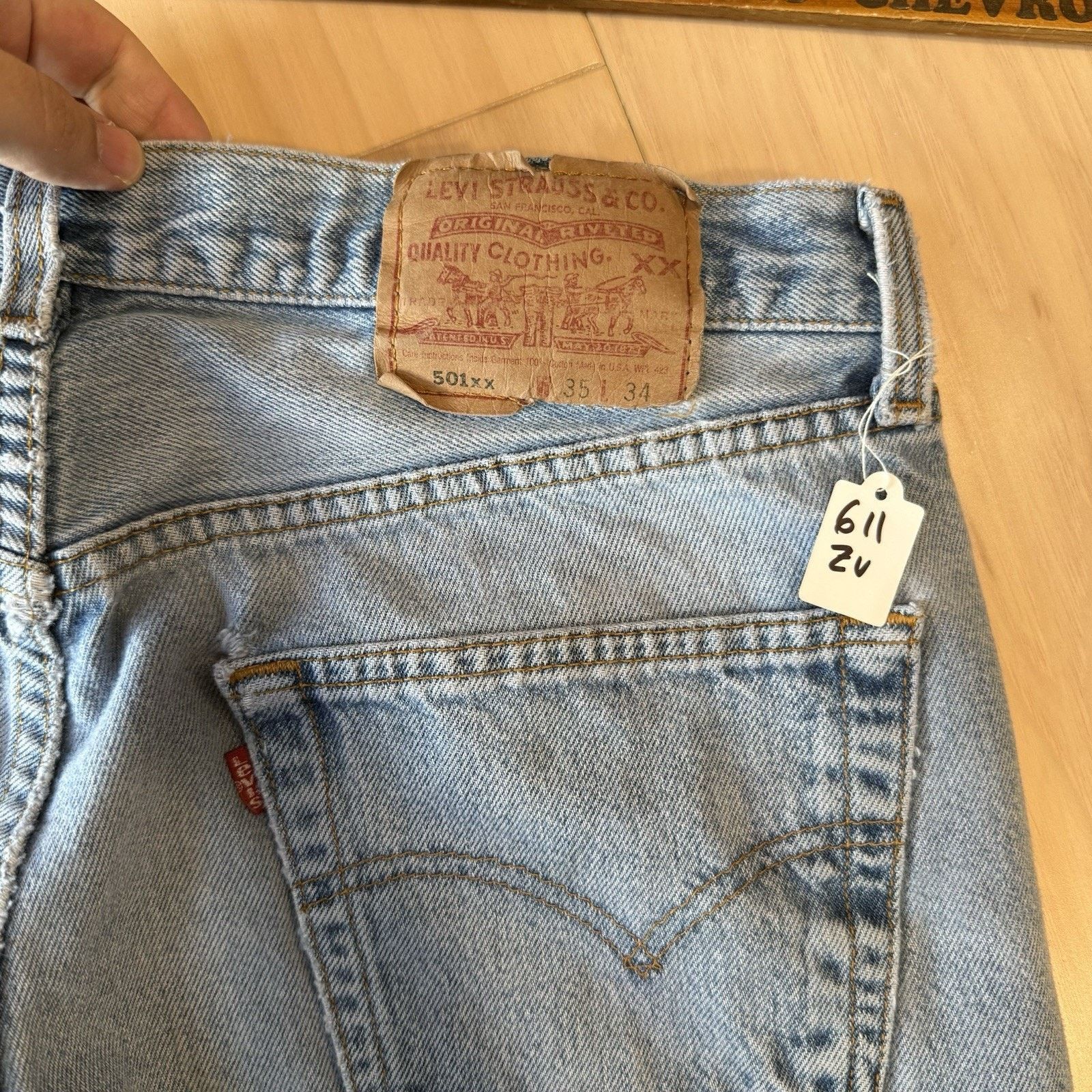 Levi's Vintage Levis 501 Jeans 32 Blue Straight 90s Denim Workwear Size US 32 / EU 48 - 12 Thumbnail