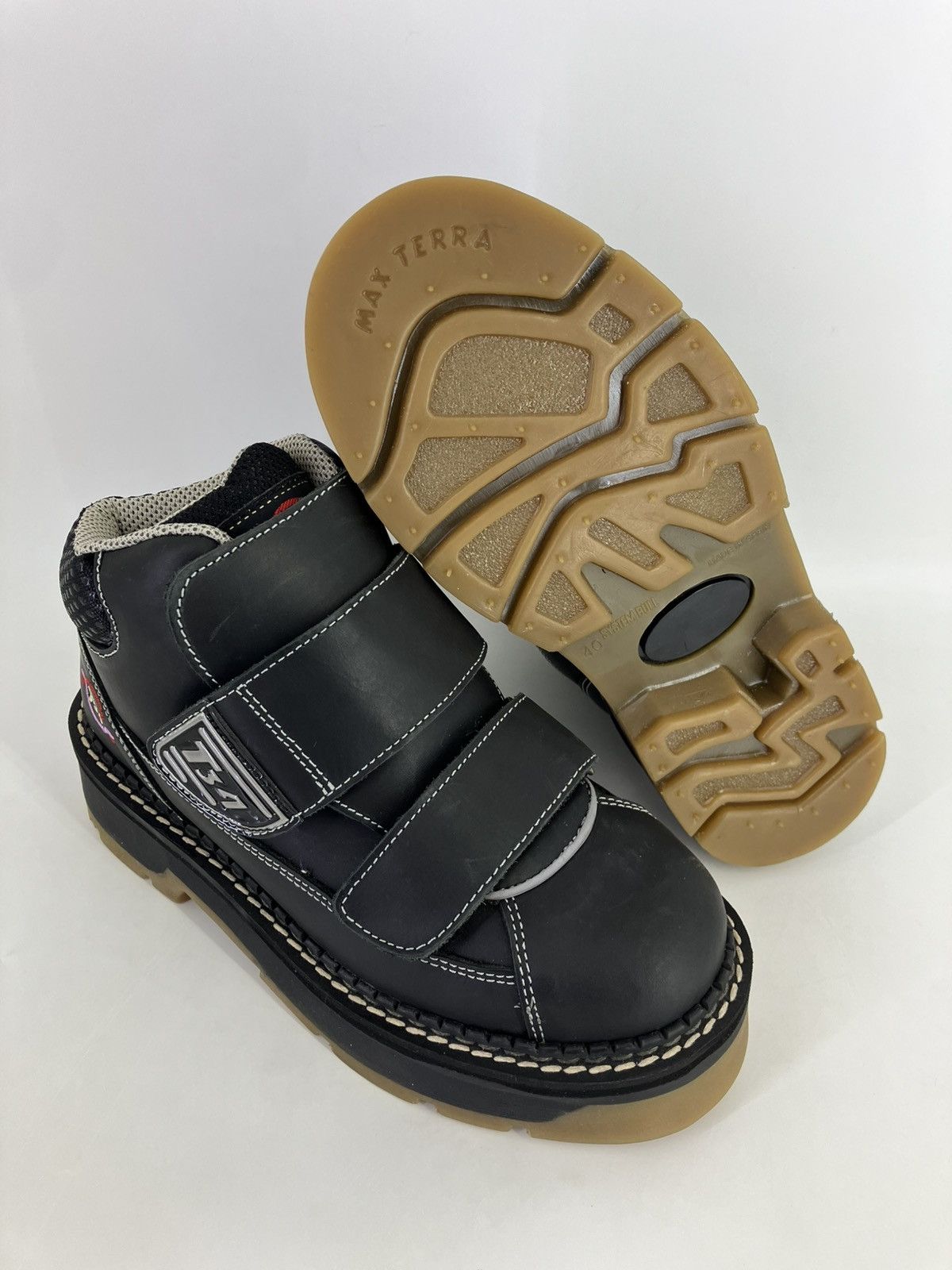 Vintage T34 Nifty genuine leather rubber chunky platform 90s00s Size US 7 / EU 40 - 1 Thumbnail