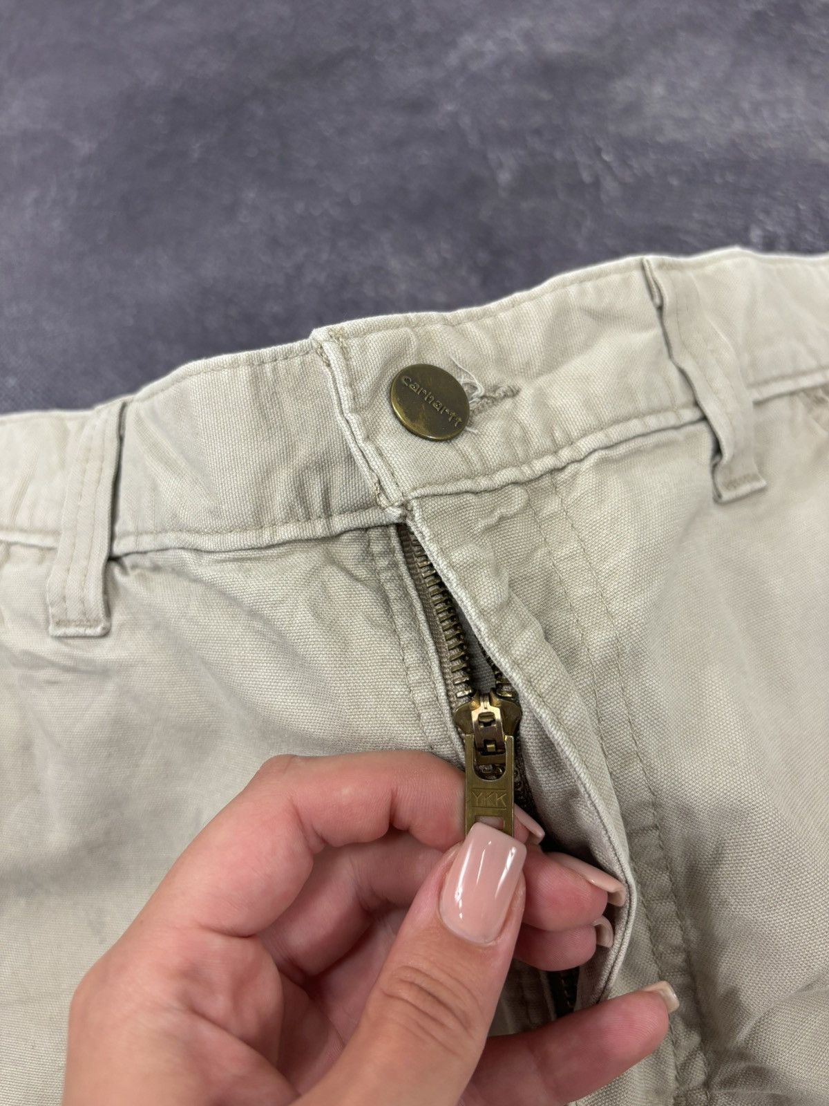 Carhartt Vintage Carhartt Y2K Cream Work Hype Shorts Size US 34 / EU 50 - 9 Thumbnail
