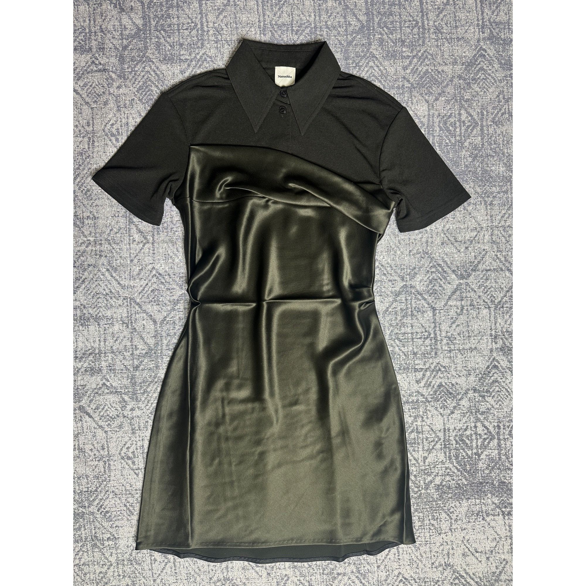 Nanushka Nanushka Heceta Mesh Jersey & Slip Satin Fabric Blocked Min Size L / US 10 / IT 46 - 1 Thumbnail