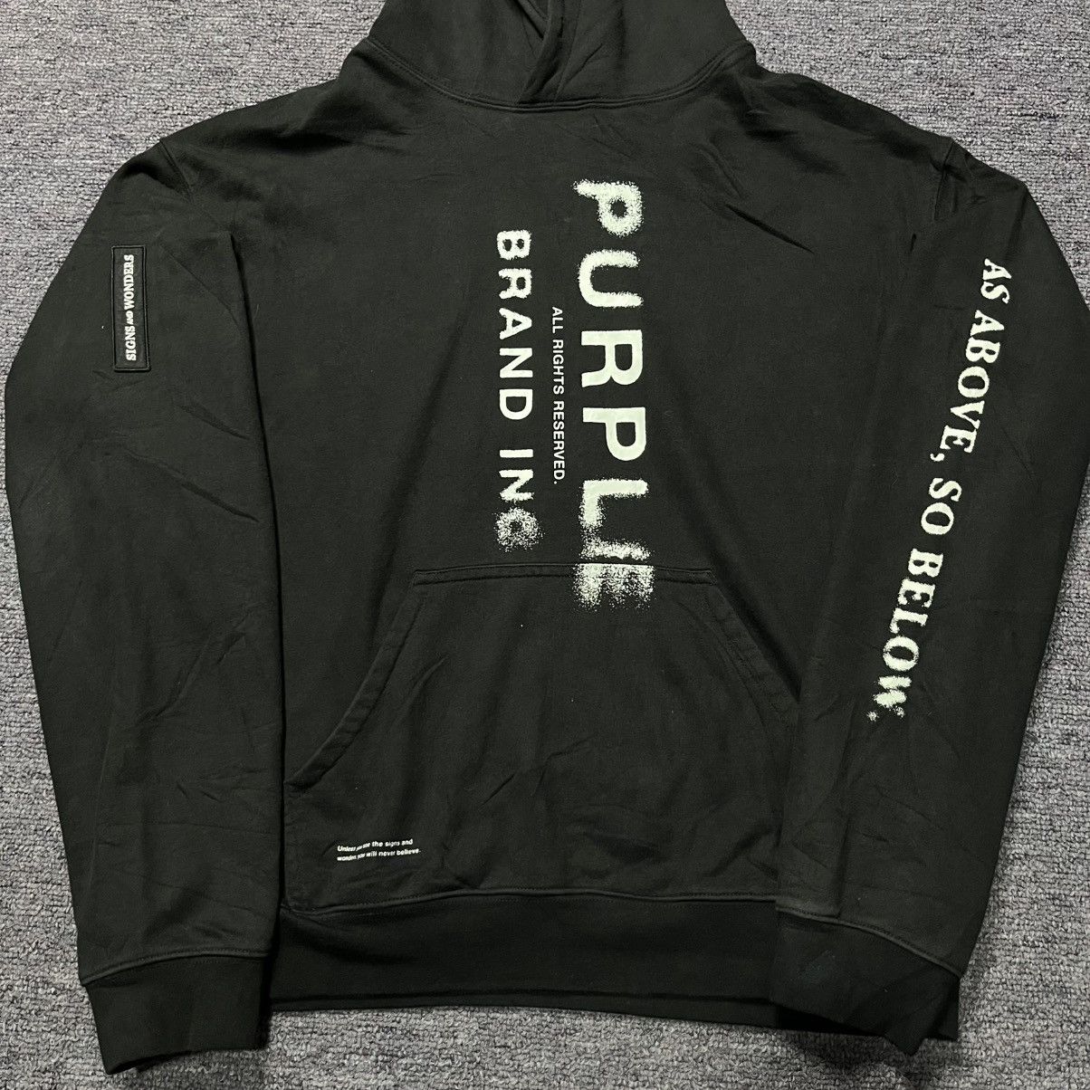 Purple Brand Hoodie PURPLE BRAND black hevy cotton ◼️ Size US M / EU 48-50 / 2 - 5 Thumbnail