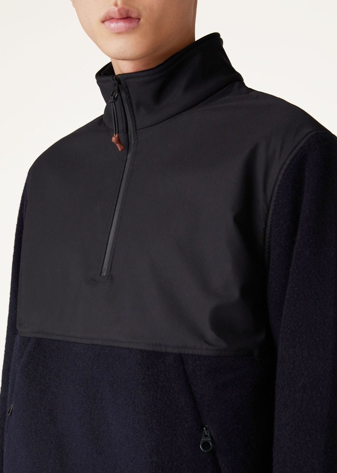 Loro Piana o1srvl11e1224 Mezzocollo Sweater in Navy Blue & Black Size US XL / EU 56 / 4 - 3 Thumbnail