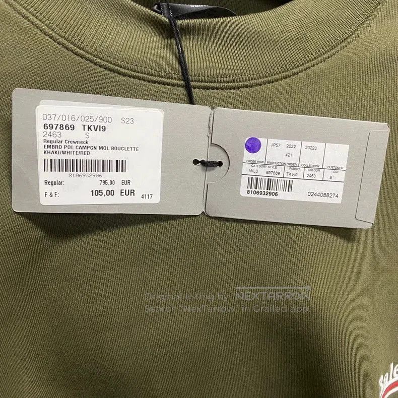 Balenciaga Balenciaga Green Coke Logo Embroidered Sweatshirt. Size US M / EU 48-50 / 2 - 7 Thumbnail