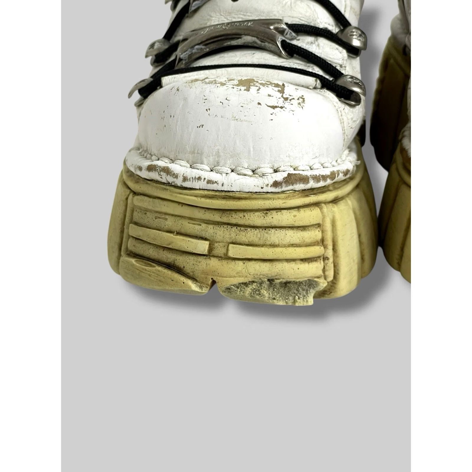 New Rock New Rock M-106 Platform Boot White EU 37 Womens Size US 4 / IT 34 - 6 Thumbnail