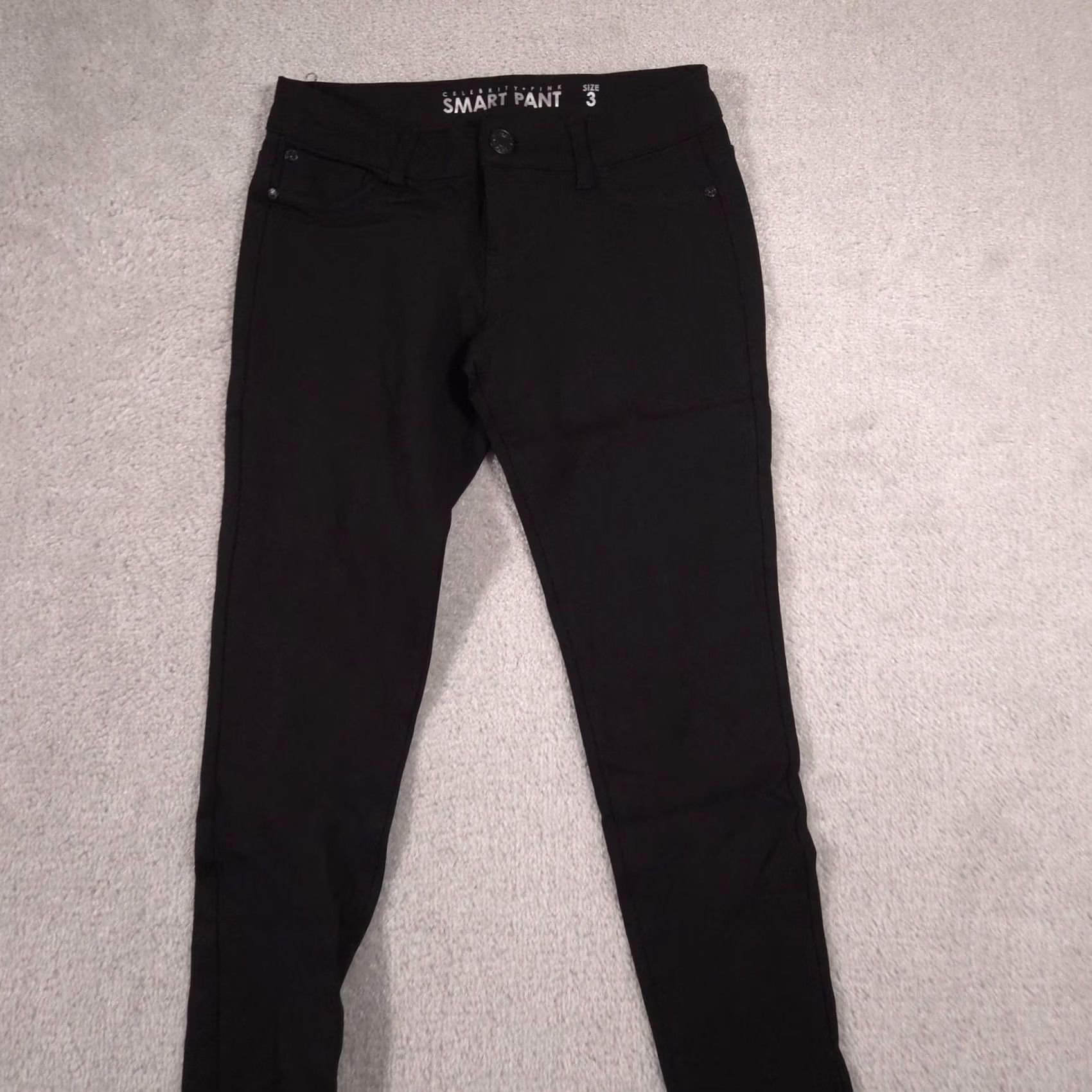 Vintage Celebrity Pink Pants Black Juniors 3 Ponte Slim Stretch Jegging Casual Size 26" / US 2 / IT 38 - 3 Thumbnail