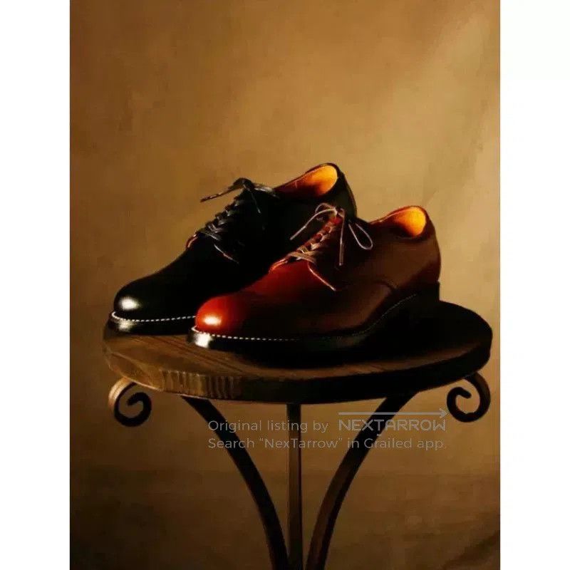 The Flat Head Black Leather Low-Top Derby Shoes. Size US 8.5 / EU 41-42 - 5 Thumbnail