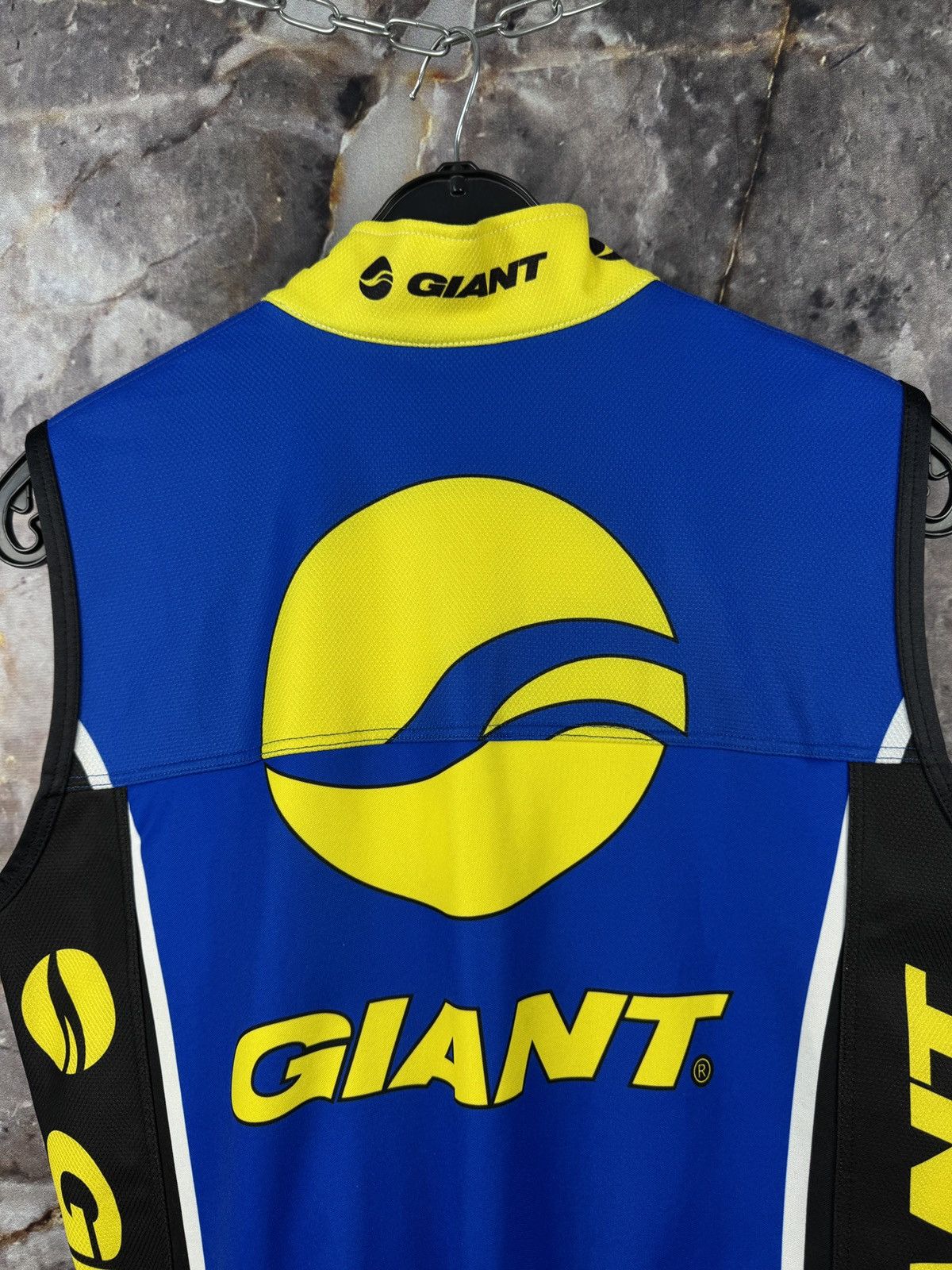 Giant Vintage Giant Cycling Jersey Vest Blue/Yellow SRAM Size US L / EU 52-54 / 3 - 15 Thumbnail
