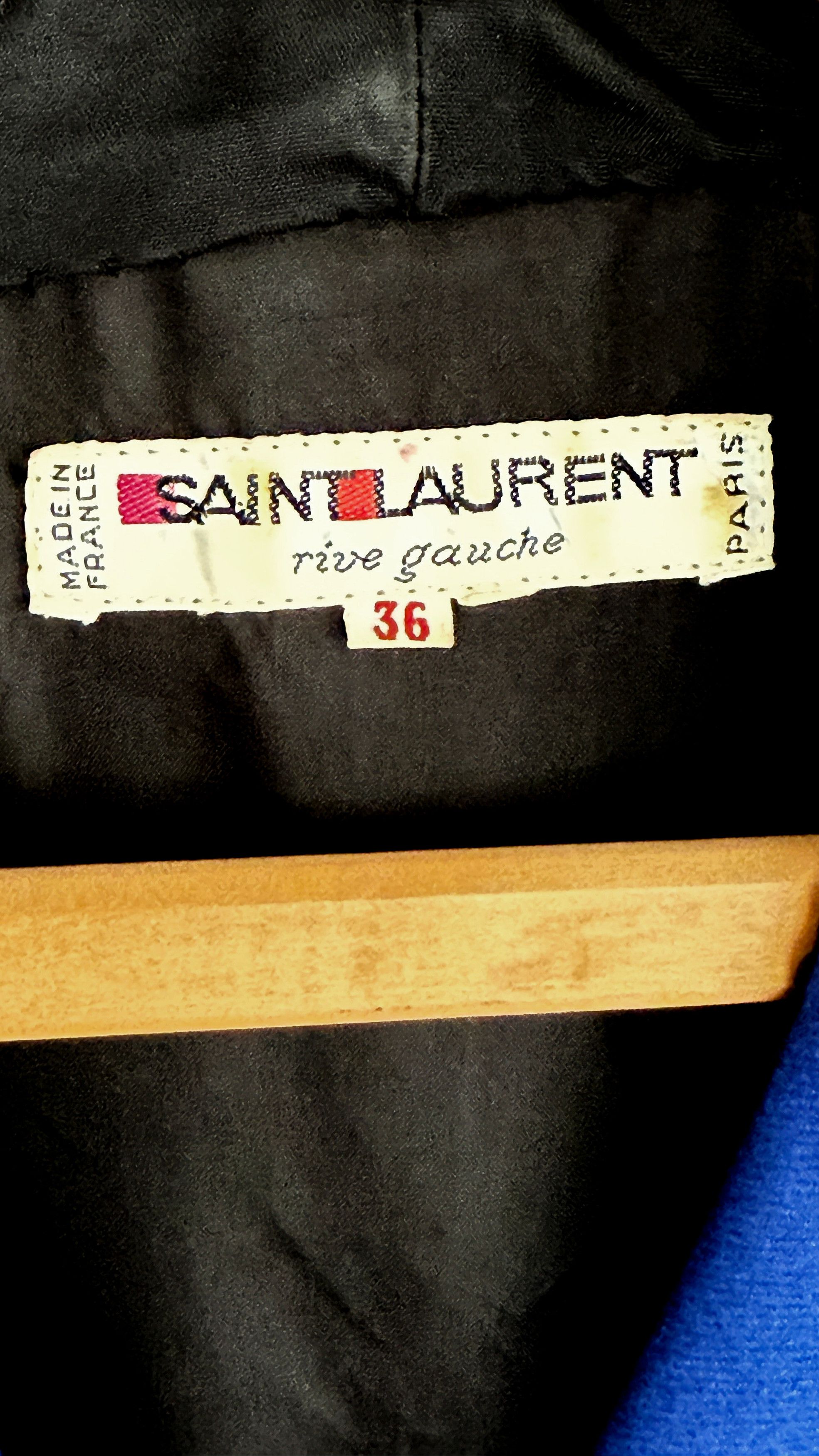 Yves Saint Laurent Rare Vintage 1980 Yves Saint Laurent Cobalt Blue Coat Dress Size XS / US 0-2 / IT 36-38 - 3 Thumbnail
