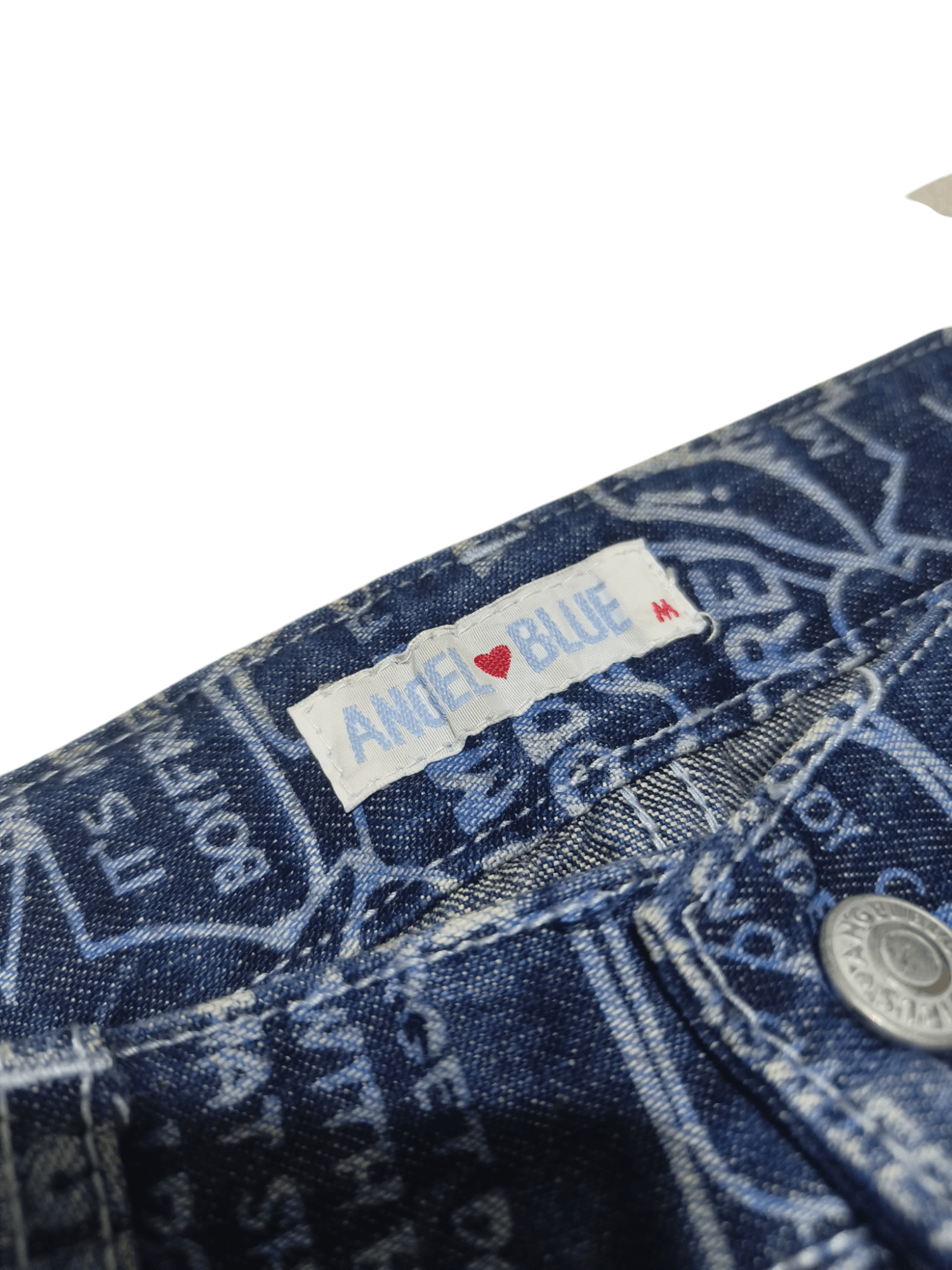 Angel Blue Vintage Y2K ANGEL BLUE Comic Printed AOP Stretch Jeans Pants Size 26" / US 2 / IT 38 - 7 Thumbnail