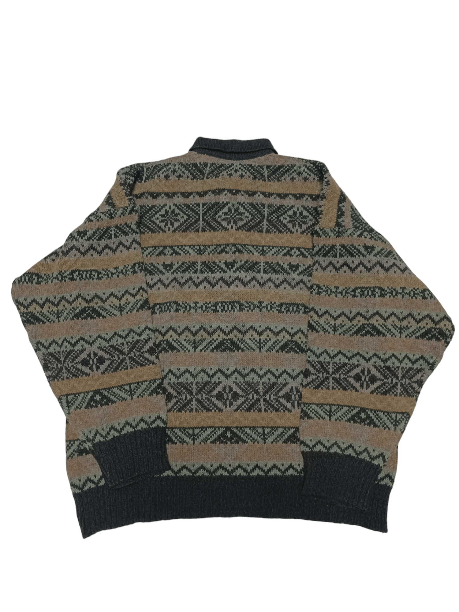Other MADE IN ITALY VINTAGE WOOL QUATER SWEATER 1/4 OLDMONEY Size US M / EU 48-50 / 2 - 2 Thumbnail