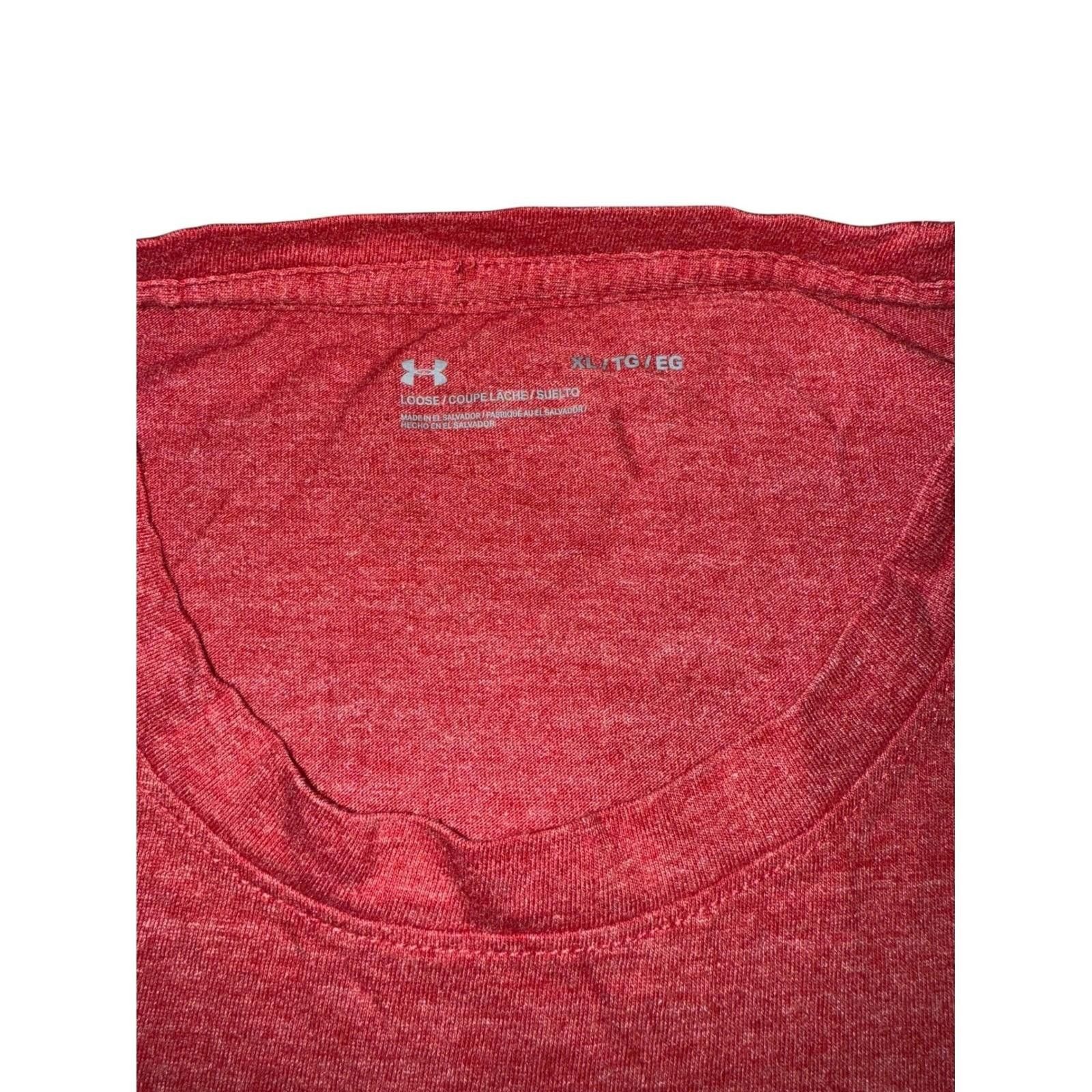 Under Armour Under Armour Mens XL Loose Fit Short Sleeve T-Shirt Red Logo Size US XL / EU 56 / 4 - 4 Thumbnail